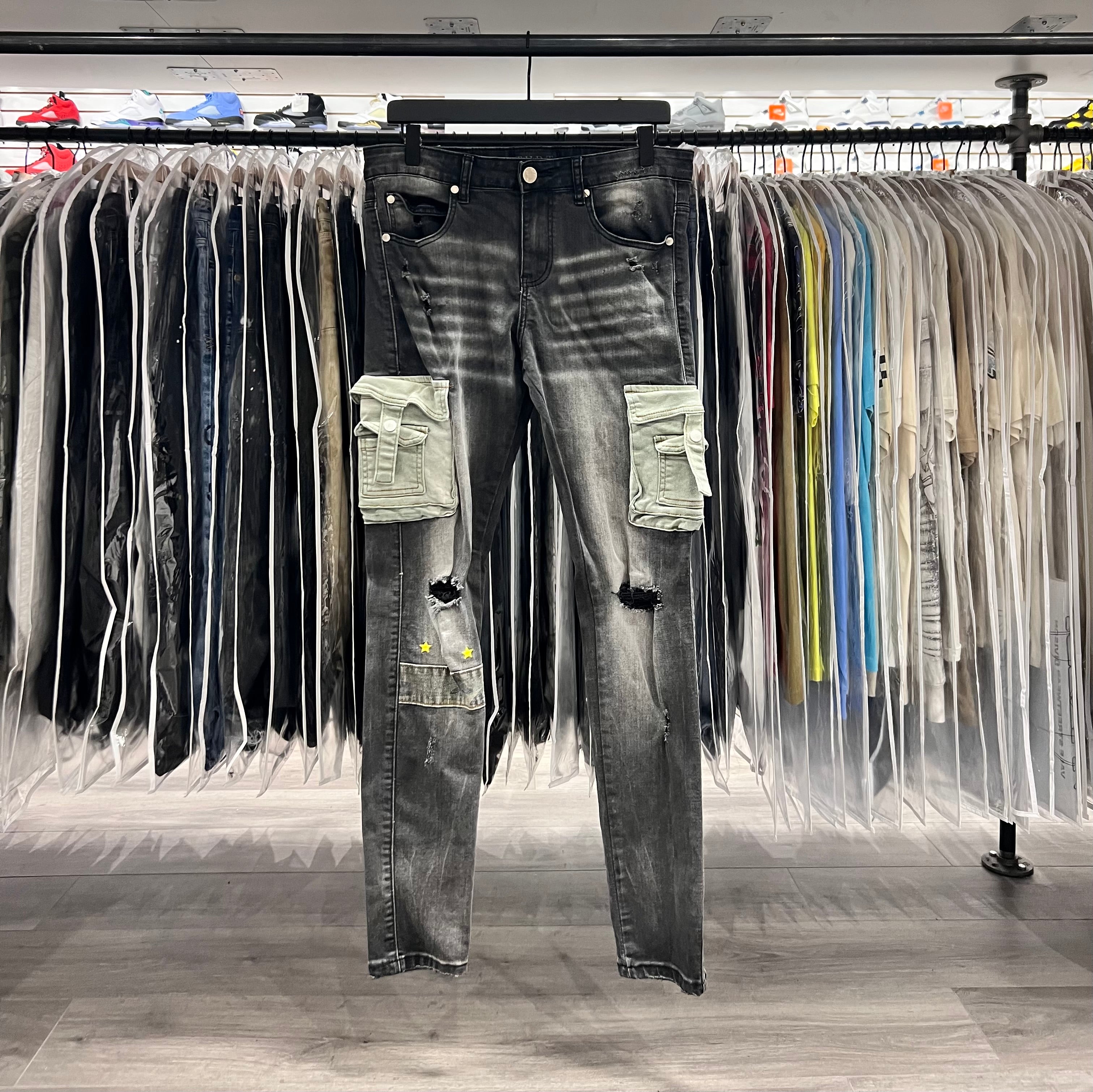 THRT Jeans Grey Wash Side Pockets (Lightly Worn)