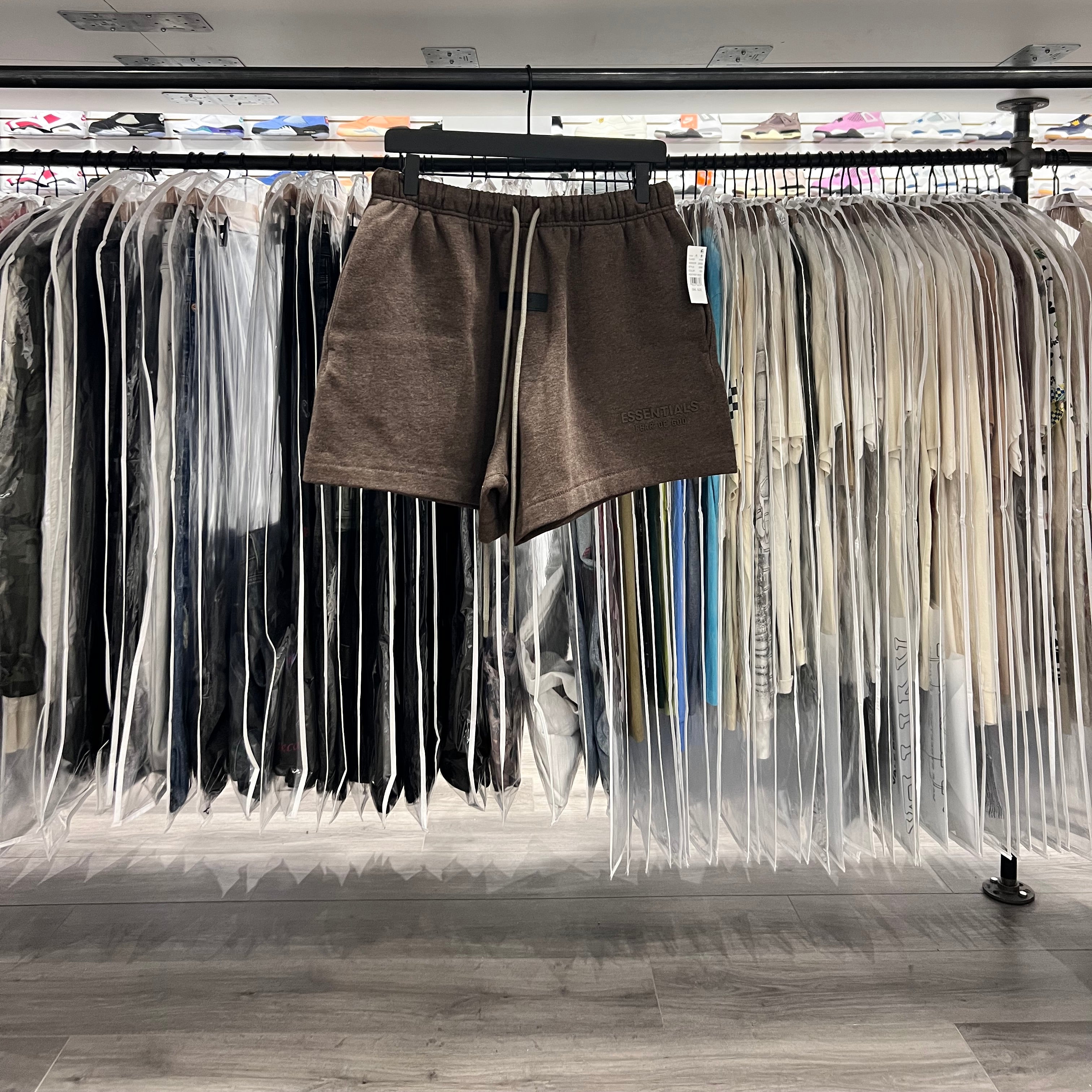 Fear Of God Essentials Shorts Core Collection Heather Wood SS24