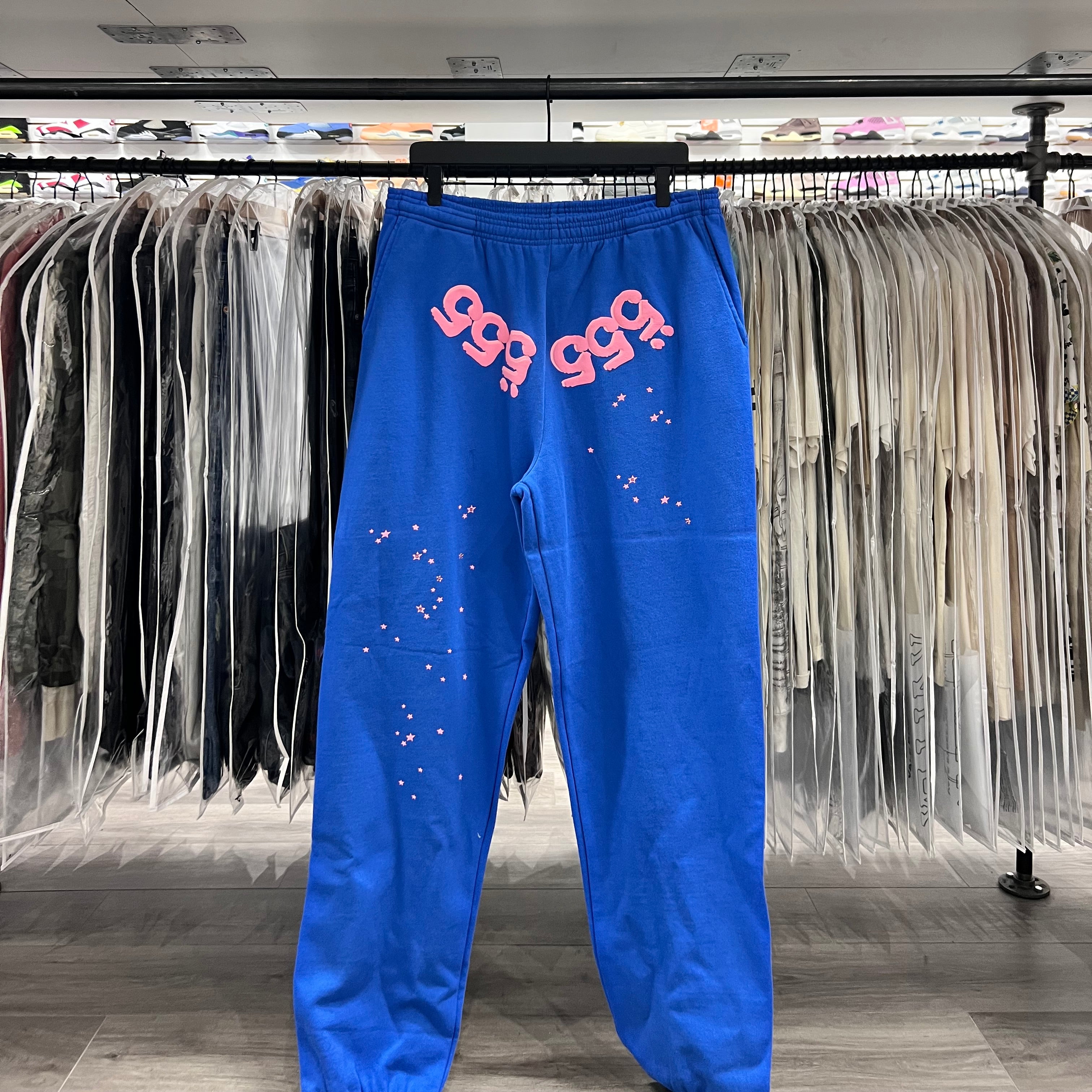Sp5der Angel Number 555 Pants Blue
