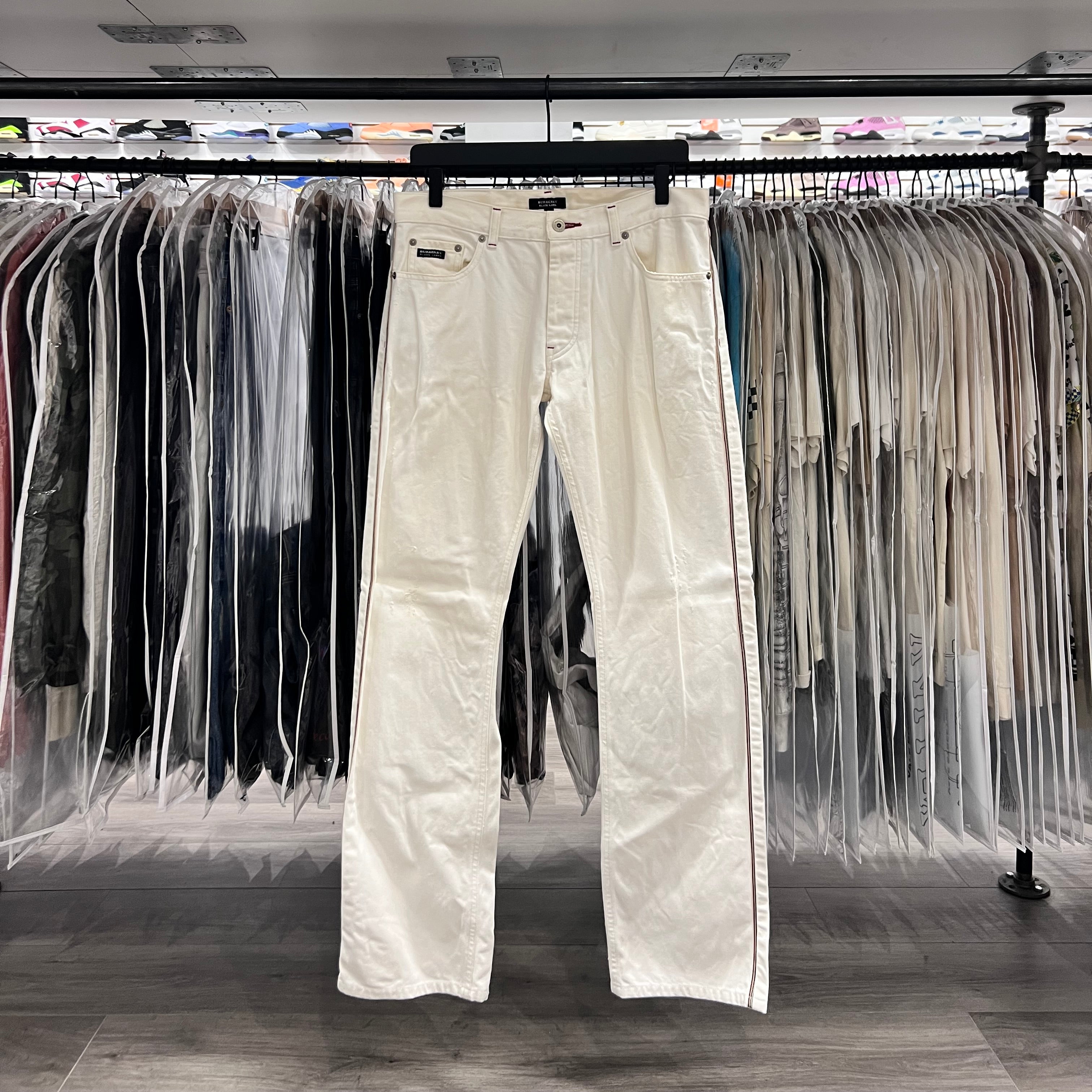 Burberry Jeans White Pinstripe (Lightly Worn)