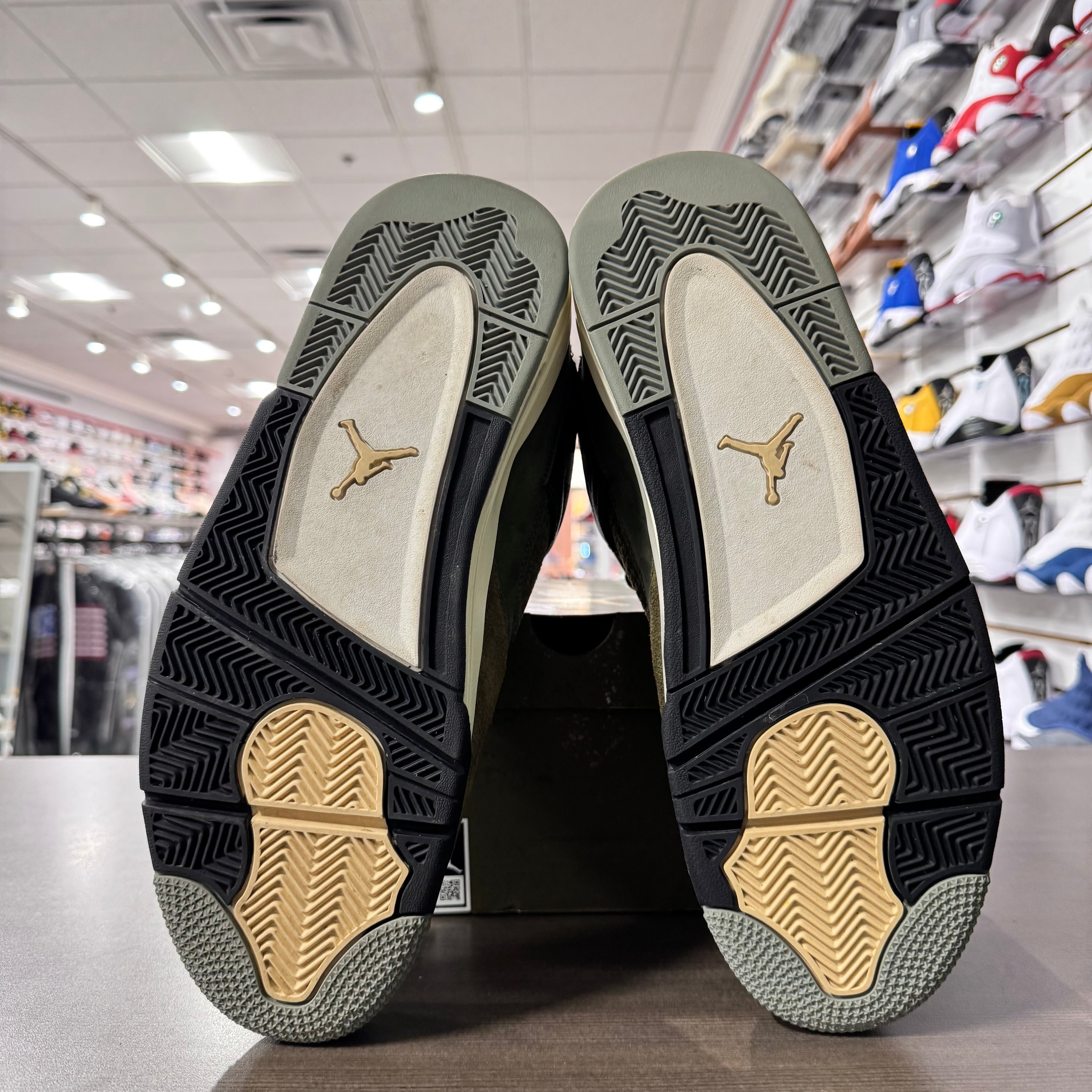 Jordan Retro 4 Mens Craft Olive (Lightly Worn)