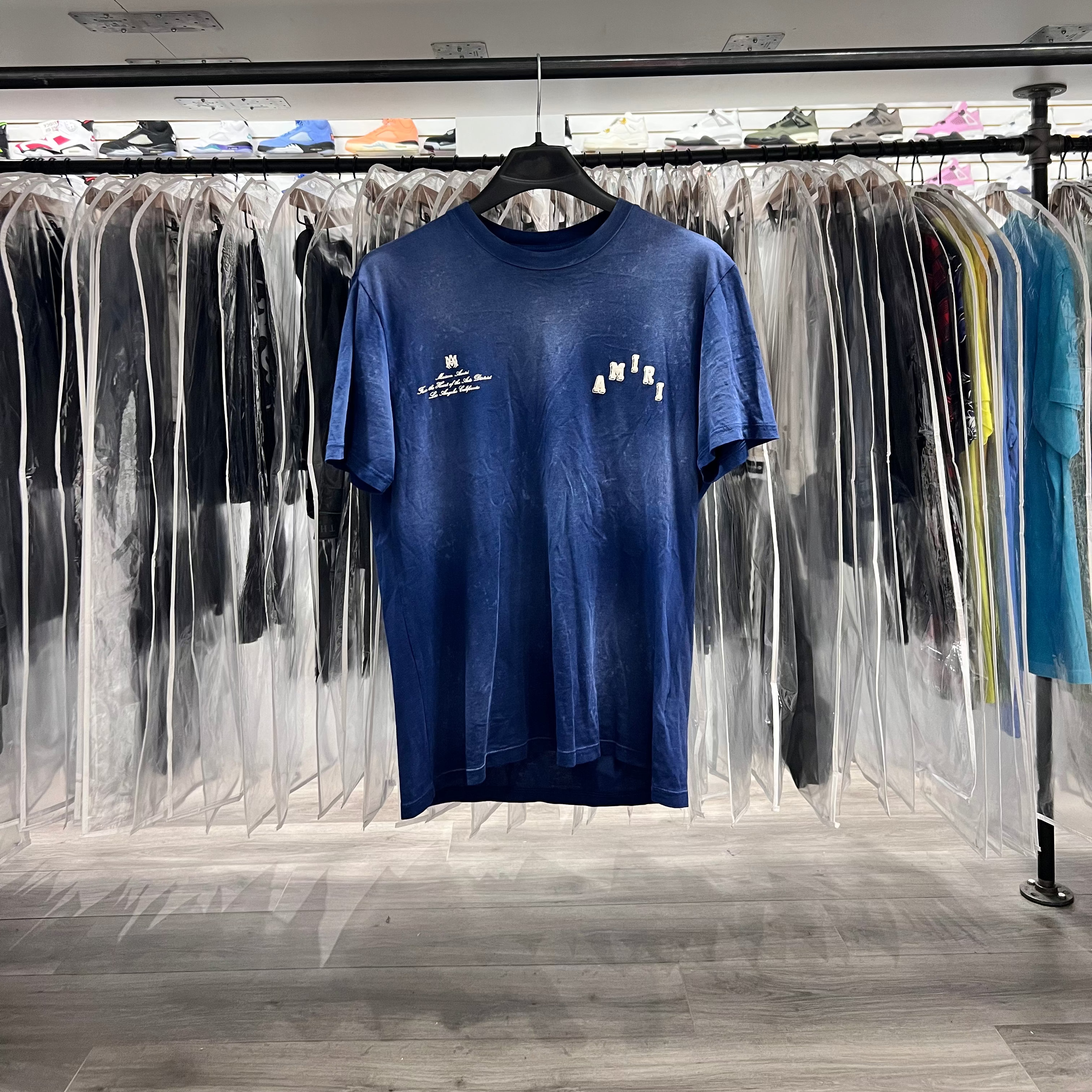 Amiri Collegiate Logo Tee Navy