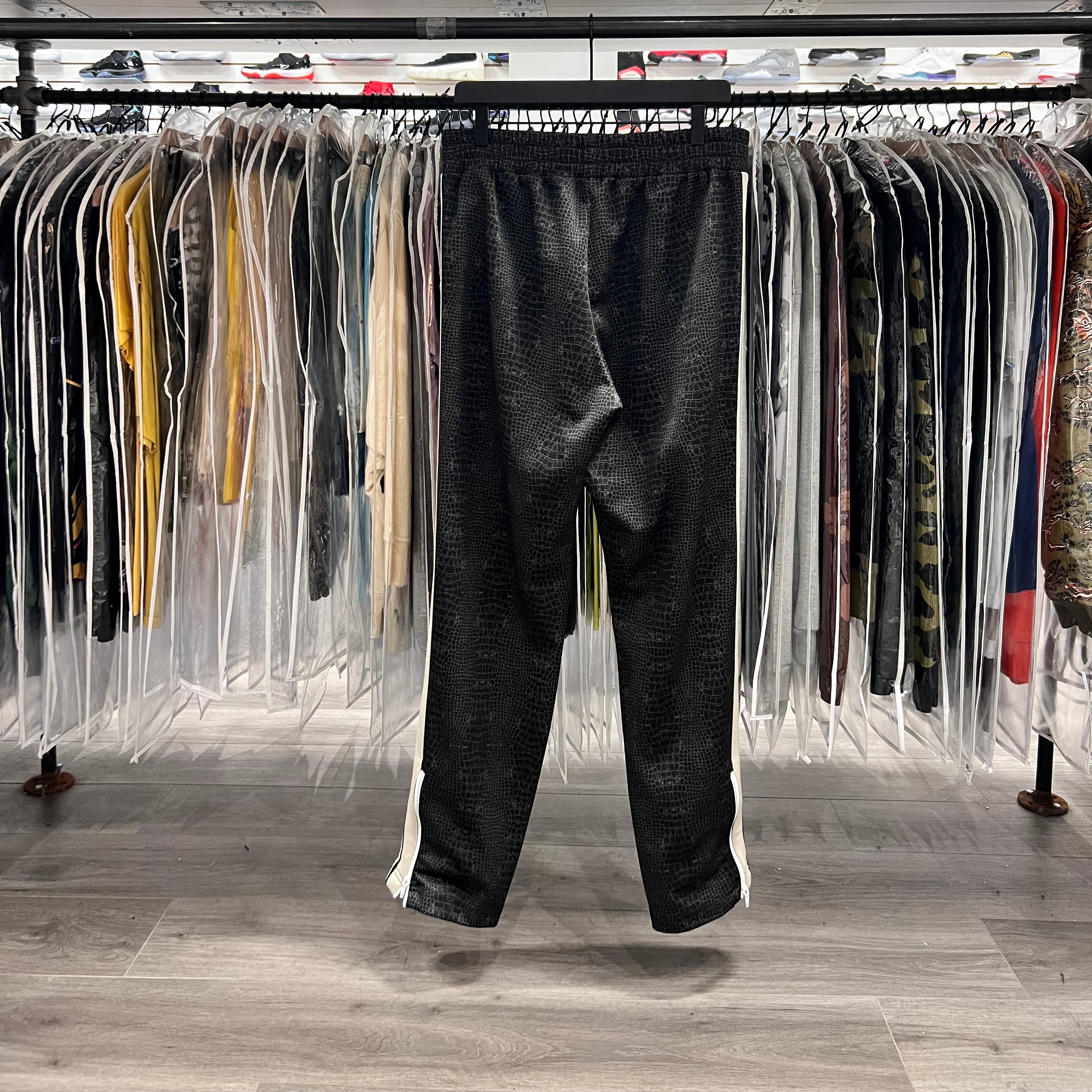 Palm Angles Snake Skin Printed Track Pants (Lightly Worn)