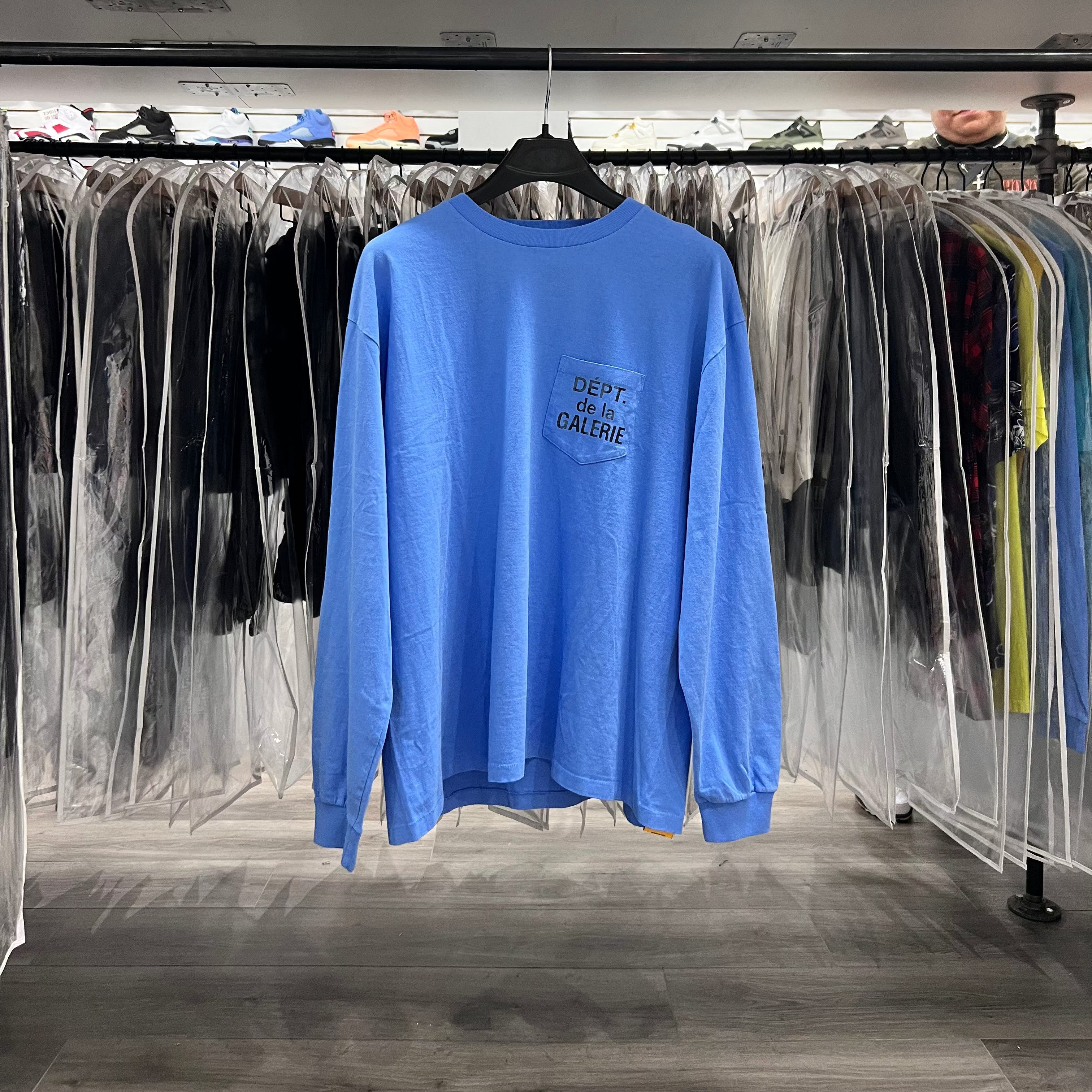 Gallery Dept French Logo Long-Sleeve Tee Blue