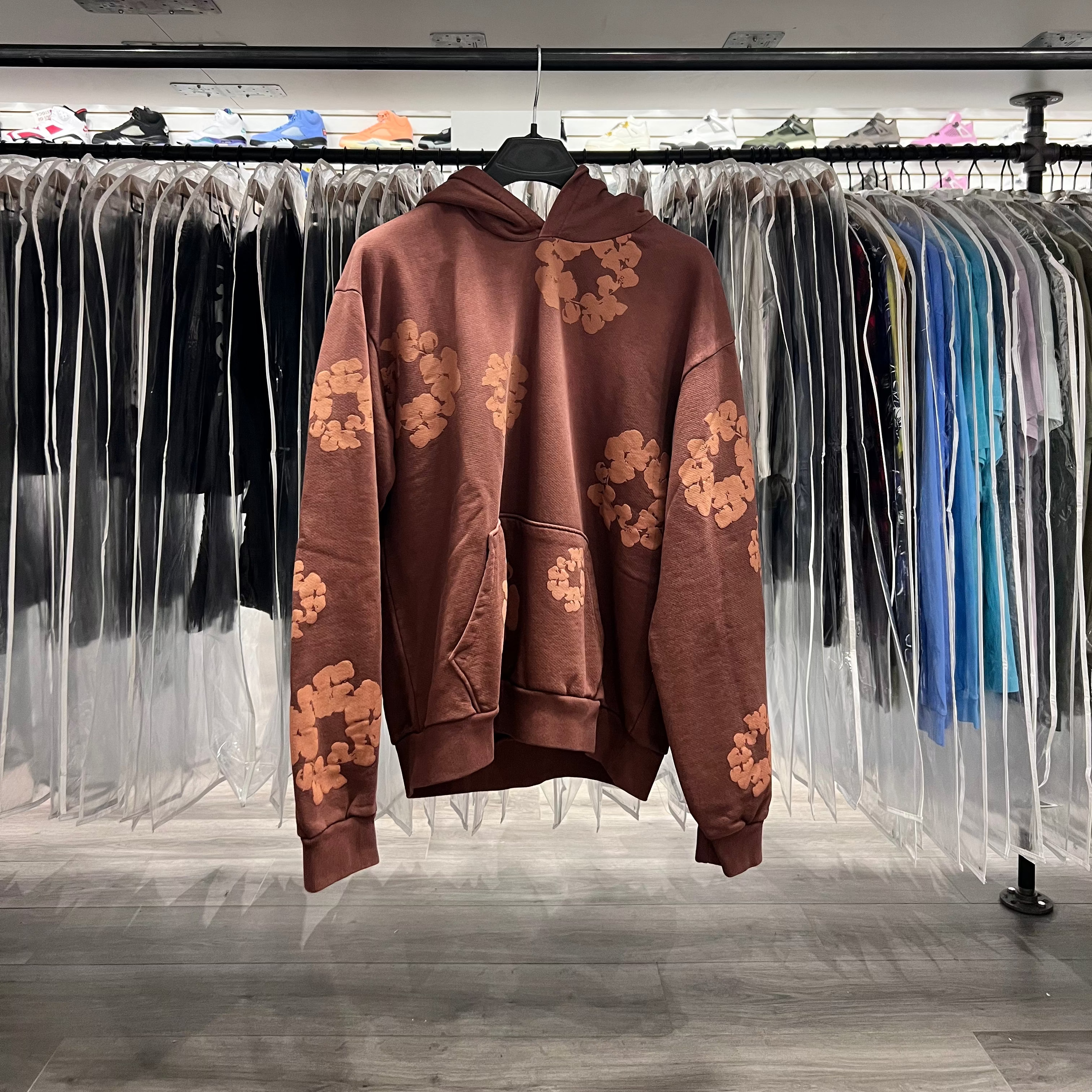 Denim Tears Mono Wreath Hoodie Brown