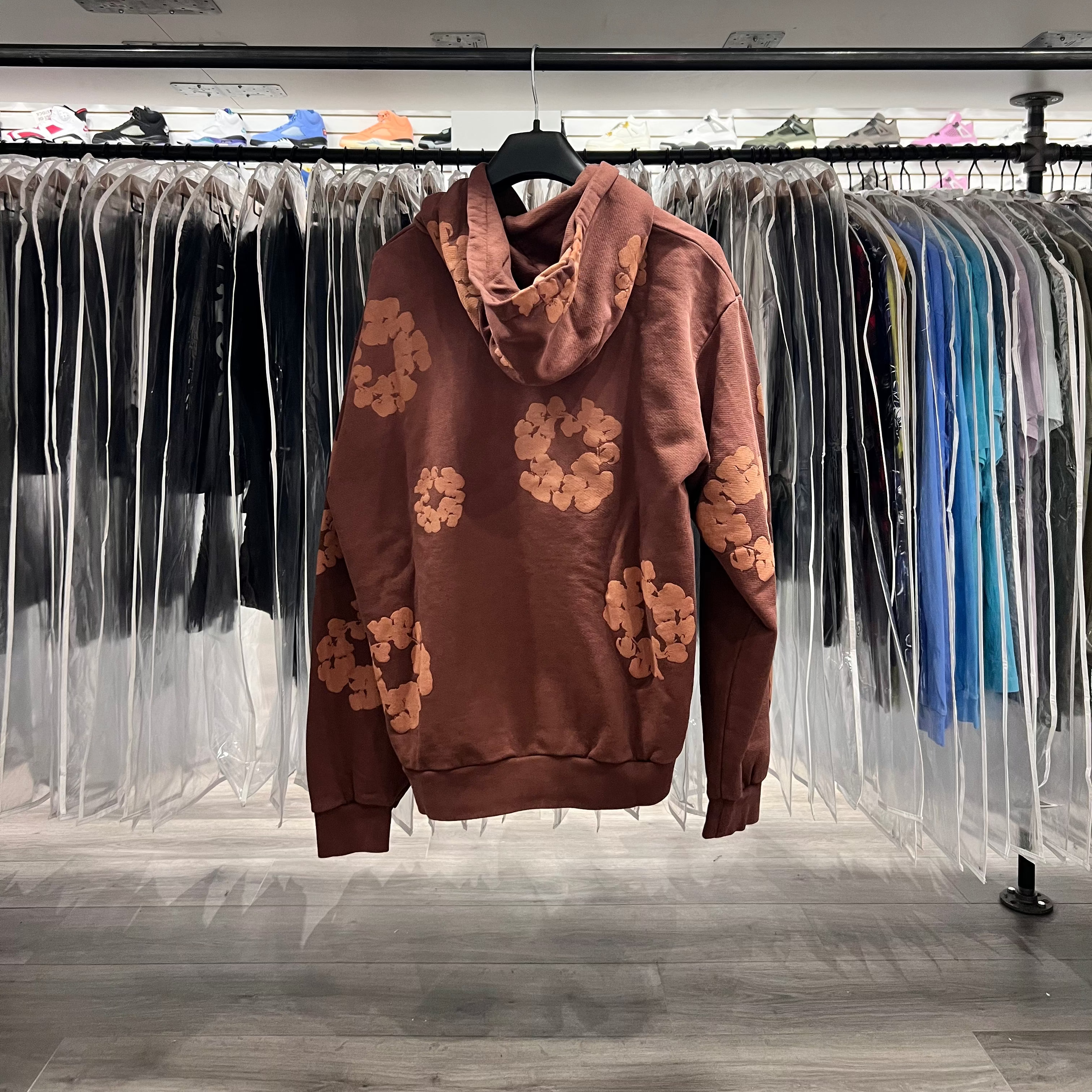 Denim Tears Mono Wreath Hoodie Brown