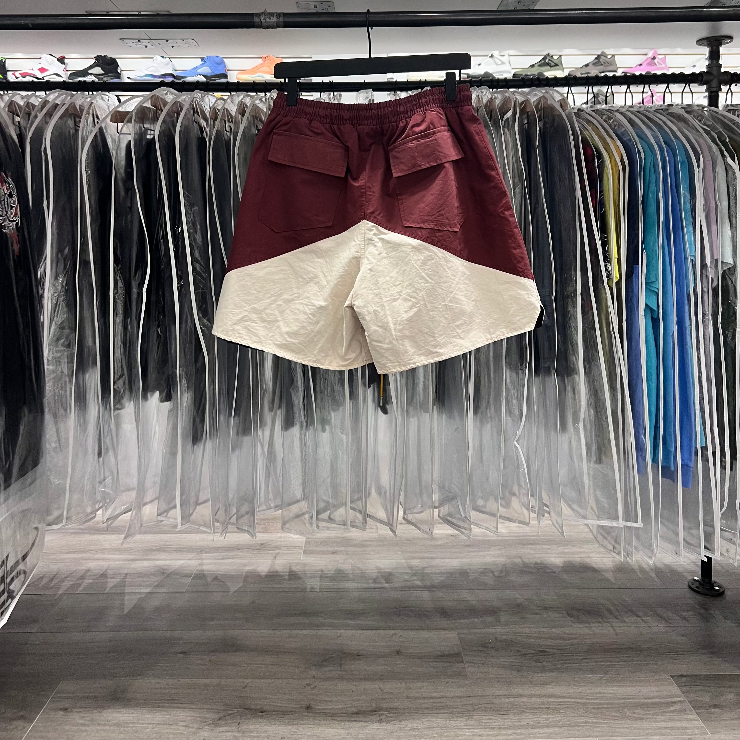 Rhude Yacht Logo Shorts Burgundy Cream (Lightly Worn)
