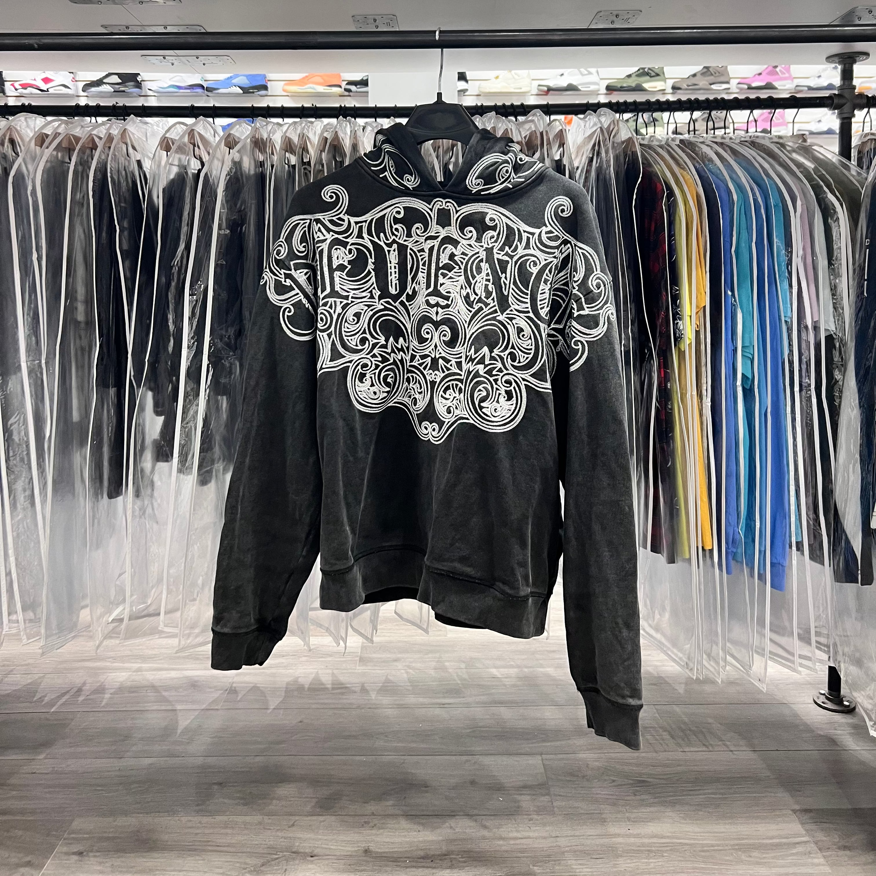 Revenge Embroidered Cross Hoodie (Lightly Worn)