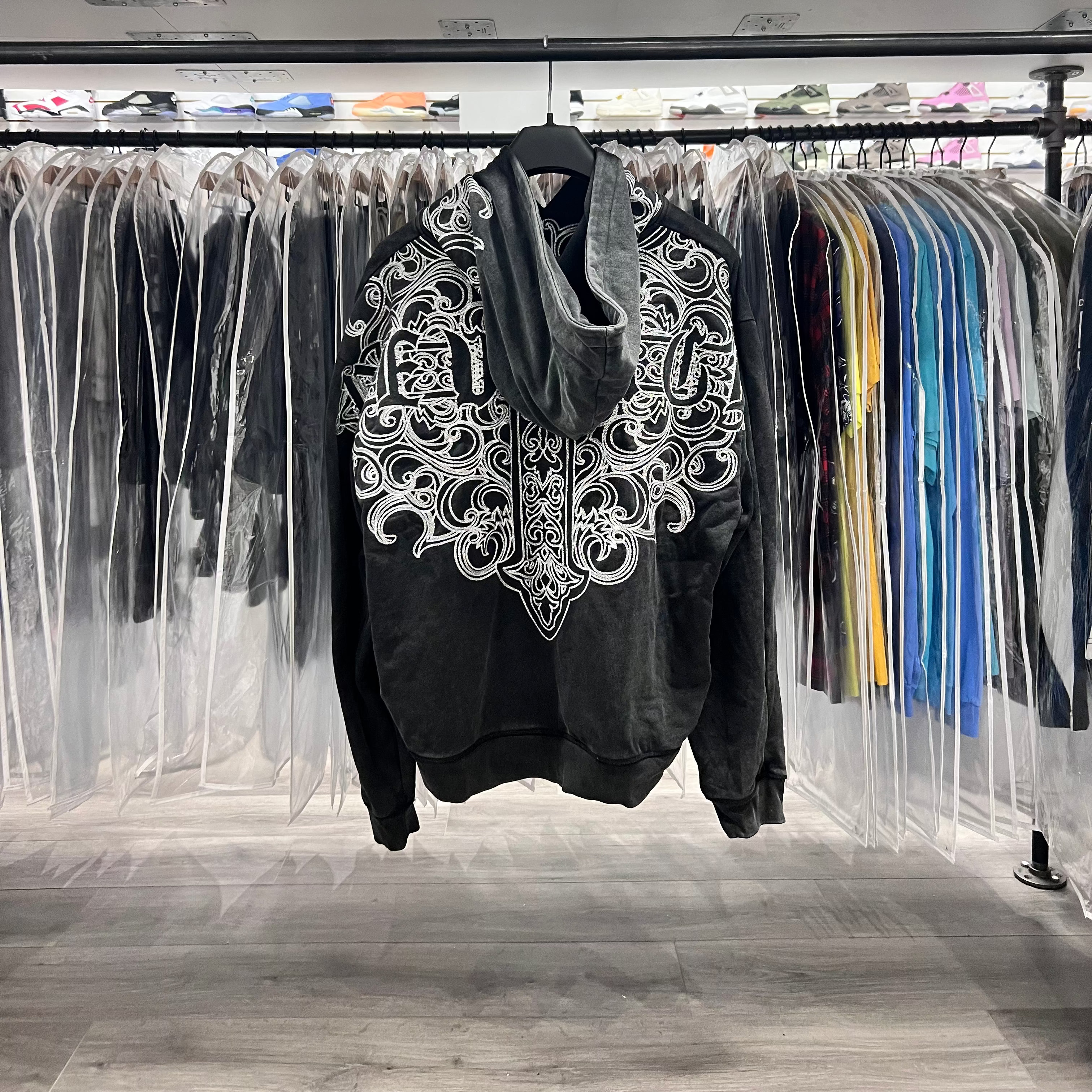 Revenge Embroidered Cross Hoodie (Lightly Worn)