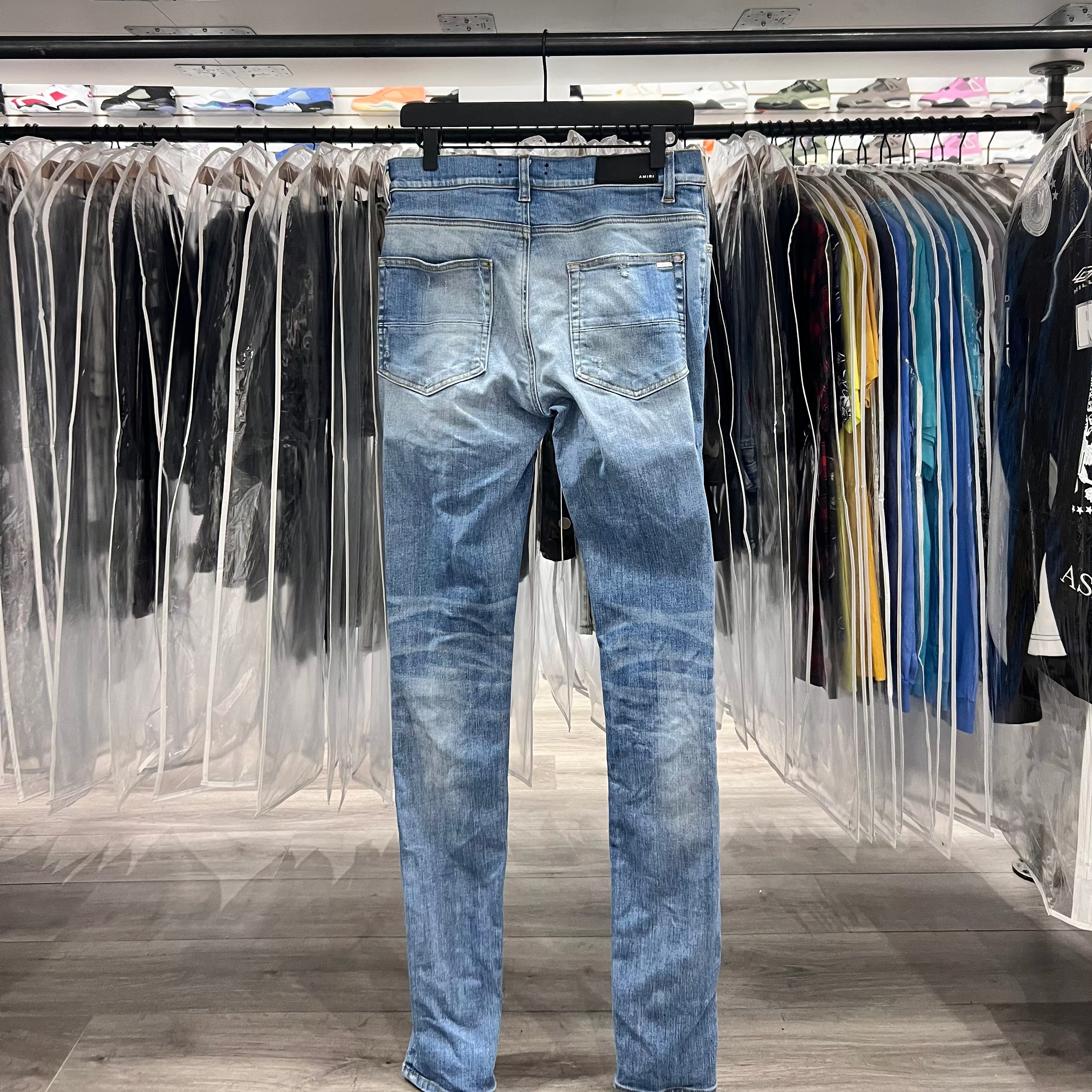 Amiri Jeans Blue Wash Tan Patches (Lightly Worn)