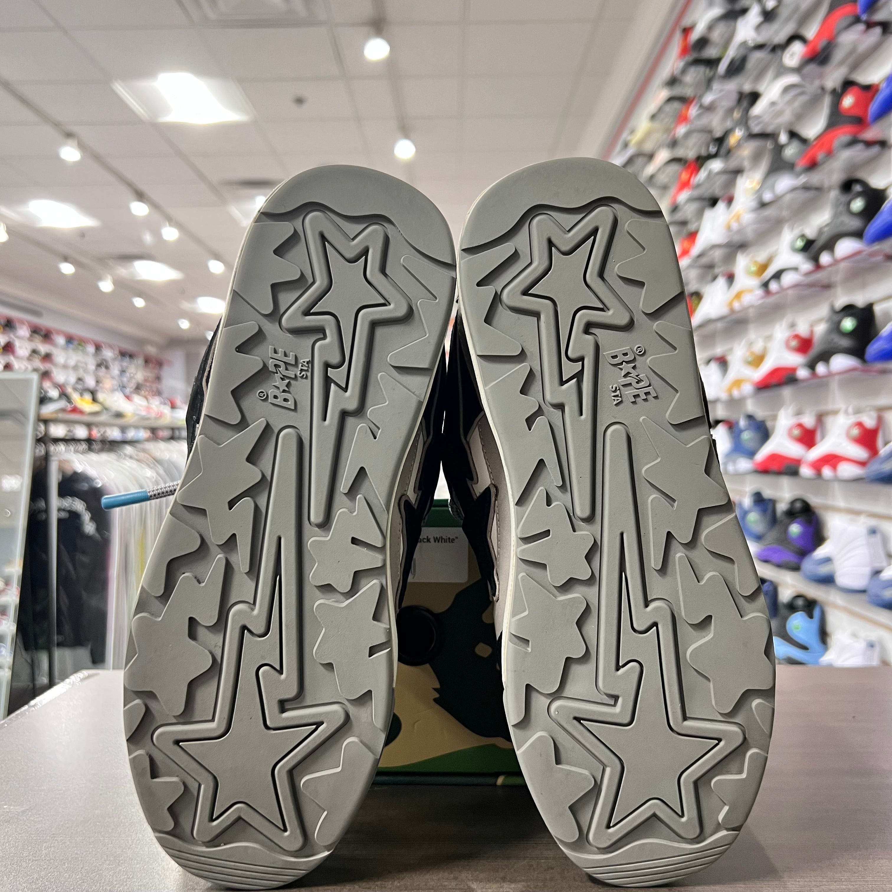 A Bathing Ape Flip Sta Black White (Lightly Worn)