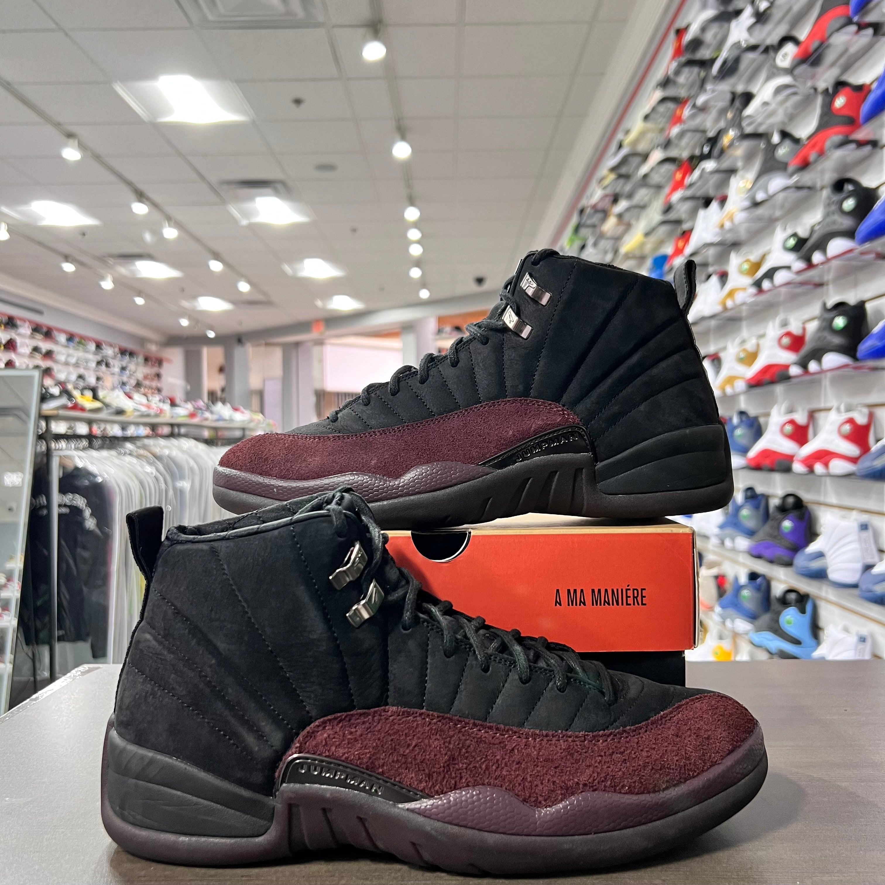 Jordan Retro 12 Womens A Ma Maniere Black (Lightly Worn)