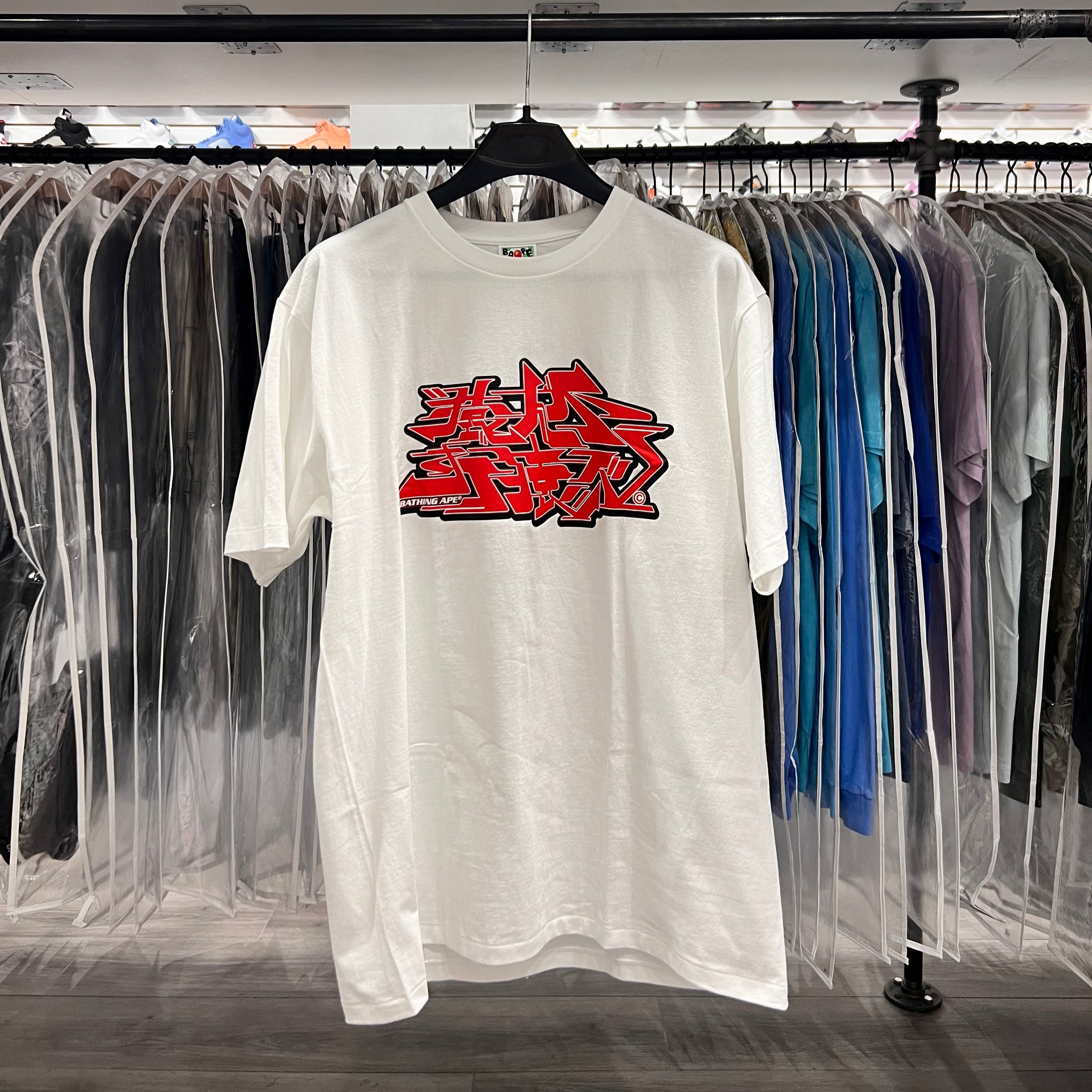 A Bathing Ape Graffiti Tee White Red