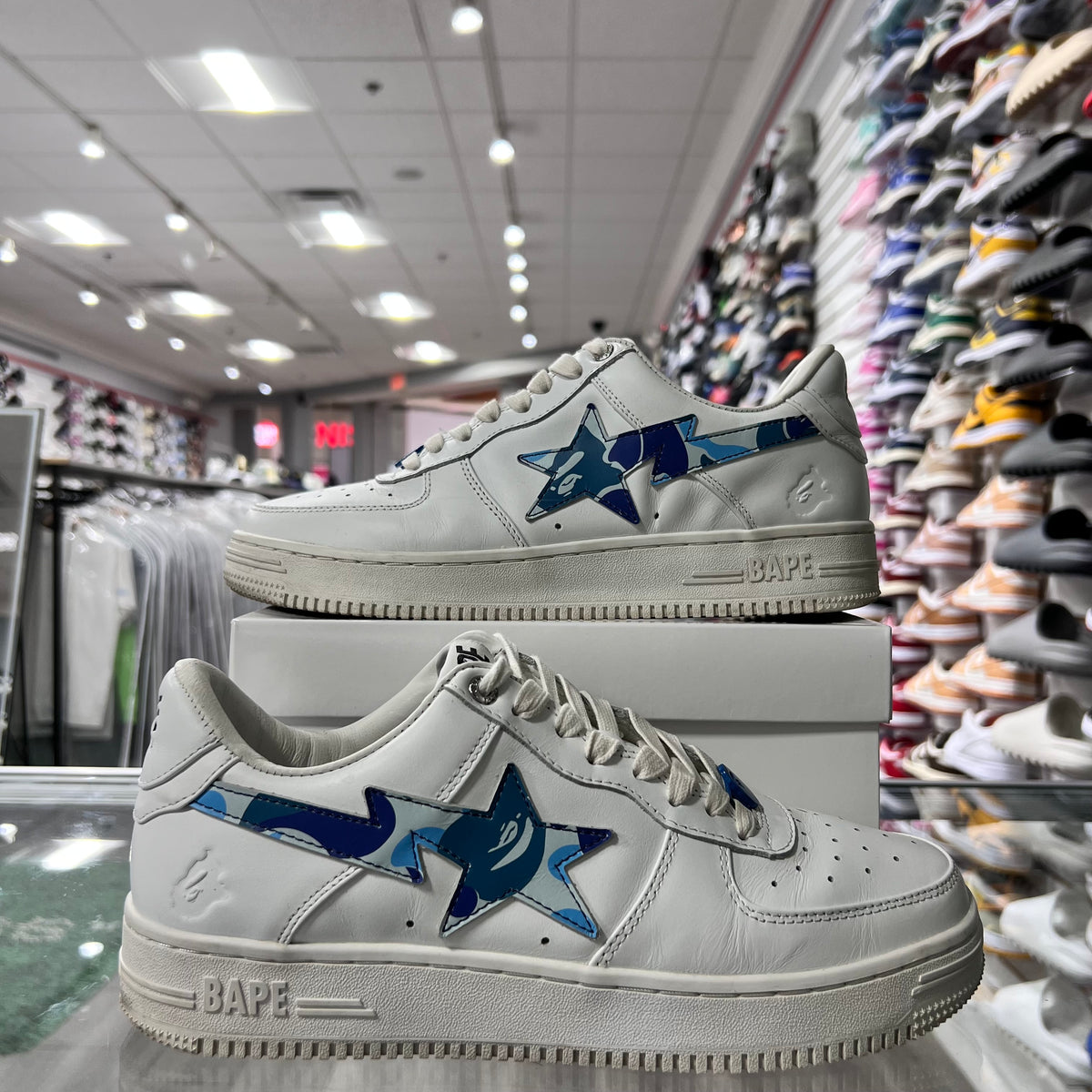 A Bathing Ape Bape Sta Low ABC Camo White Blue Air Force (Lightly Worn+Replacement Box)