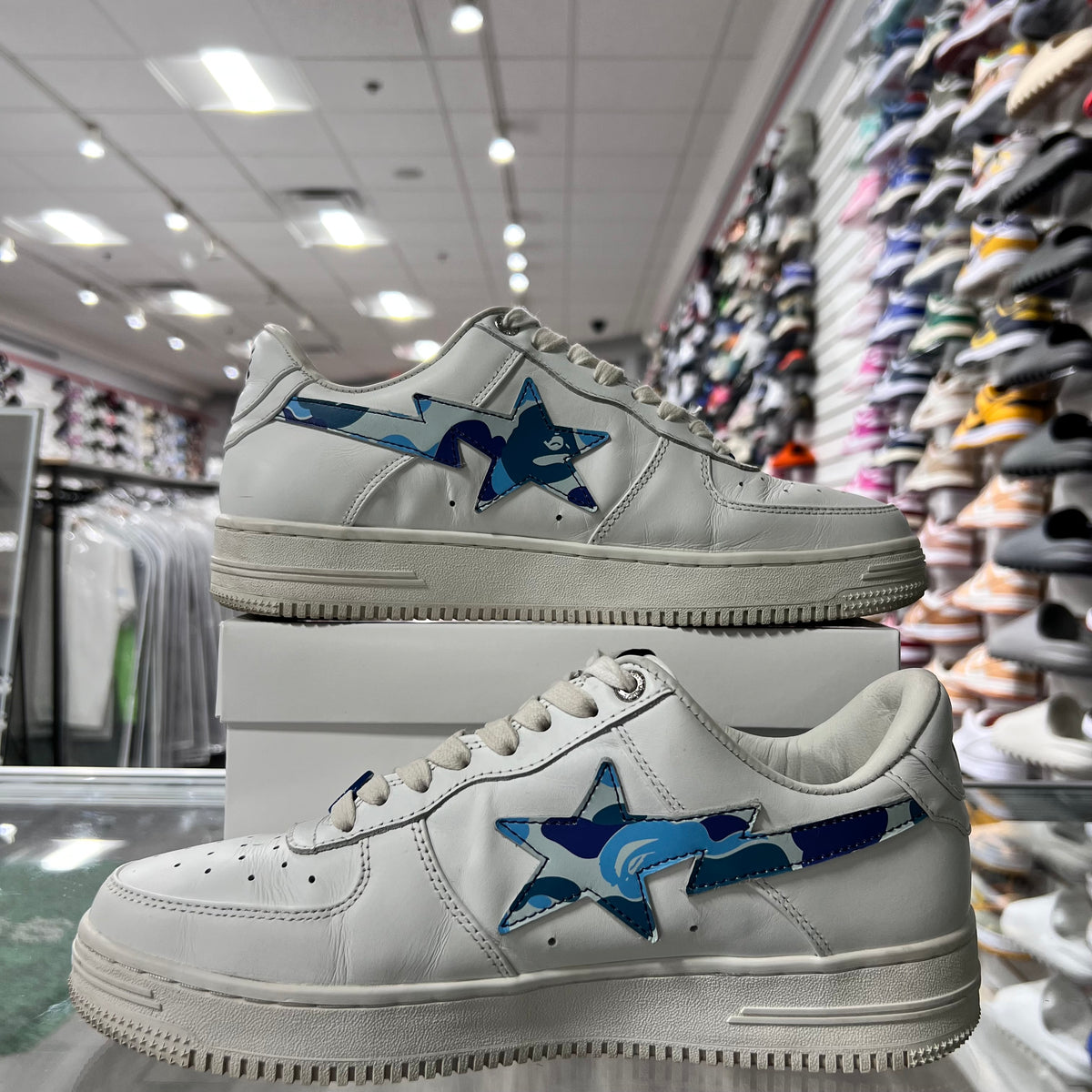 A Bathing Ape Bape Sta Low ABC Camo White Blue Air Force (Lightly Worn+Replacement Box)