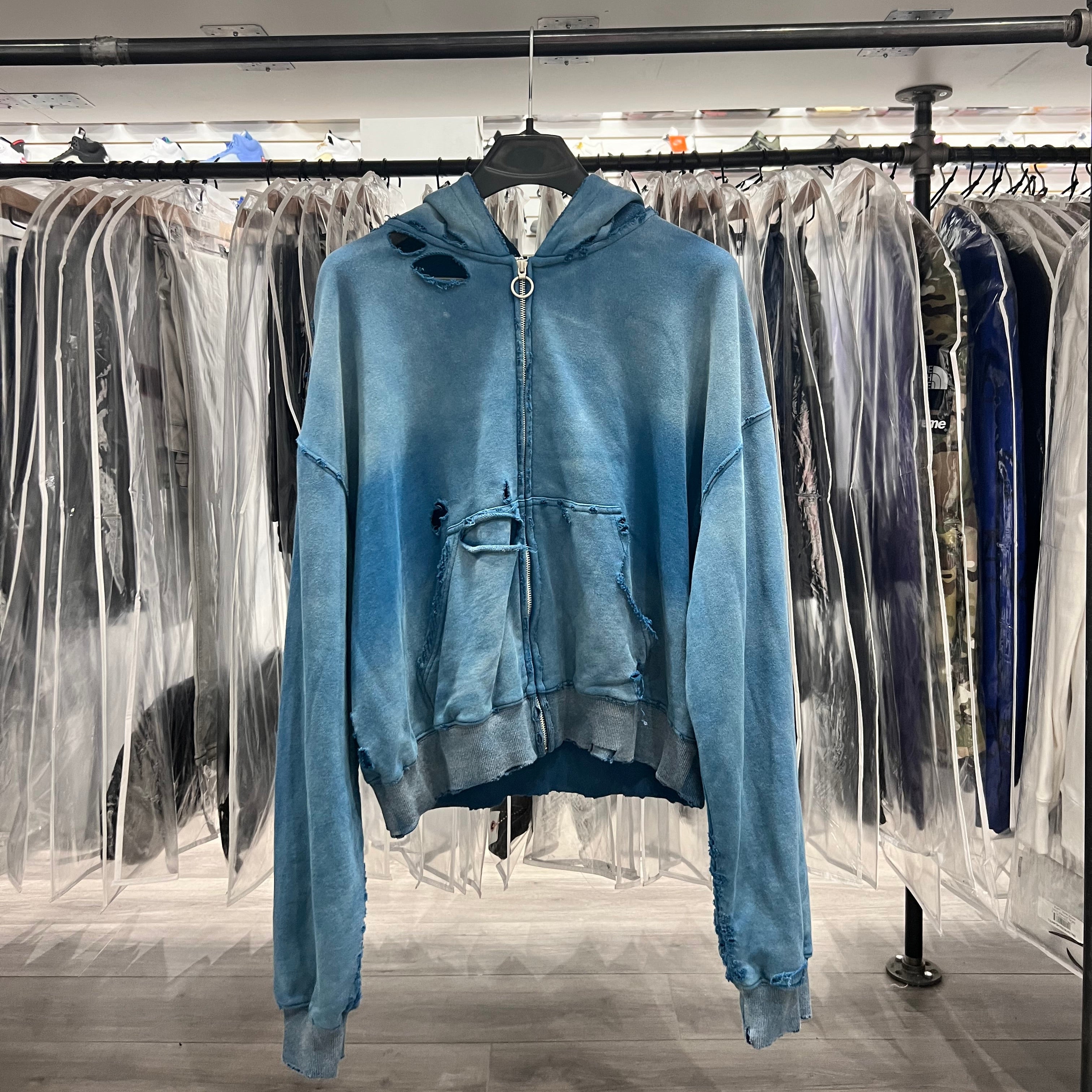 Vale Valley Hoodie Faded Blue (Lightly Worn)