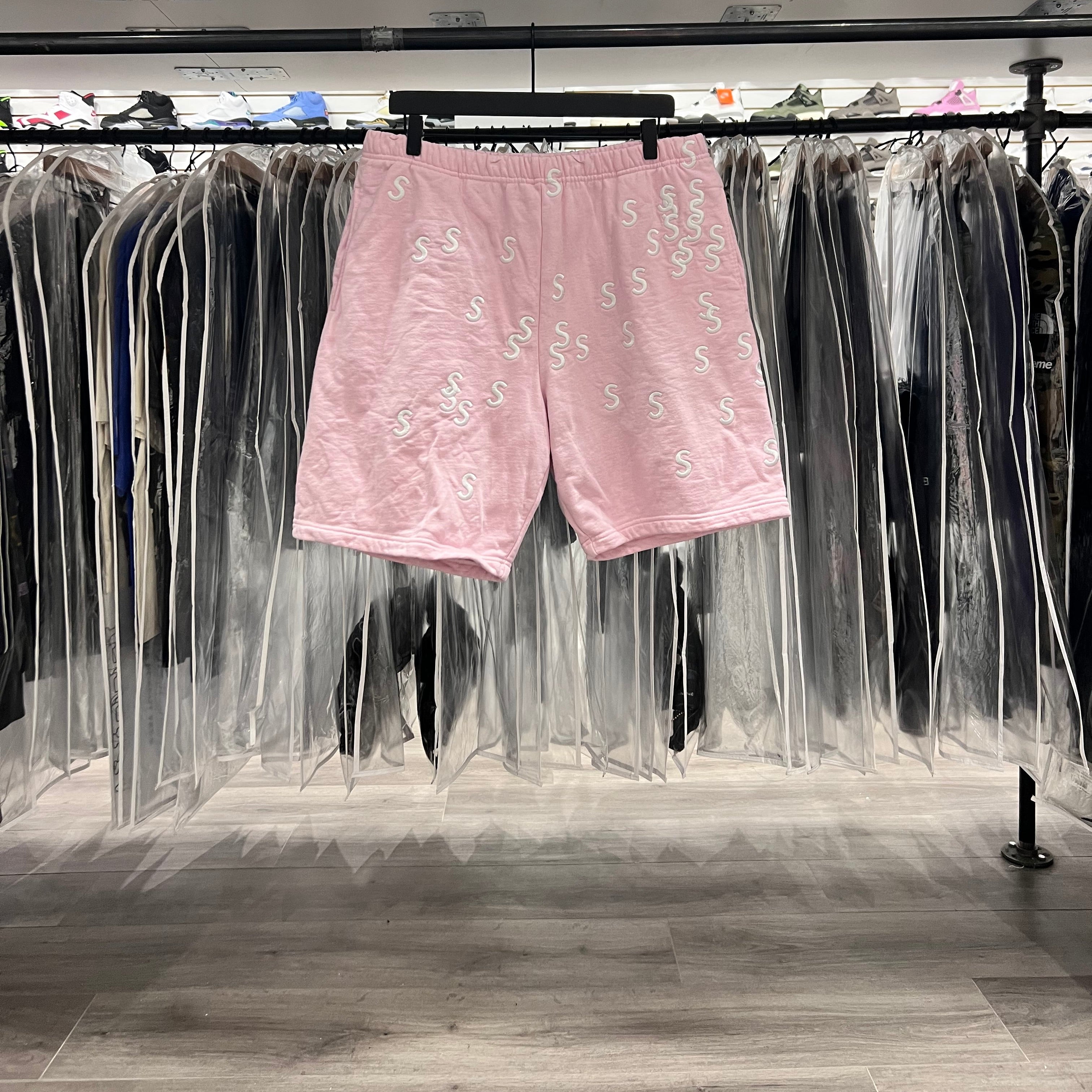 Supreme Shorts Pink White Logos (Lightly Worn)