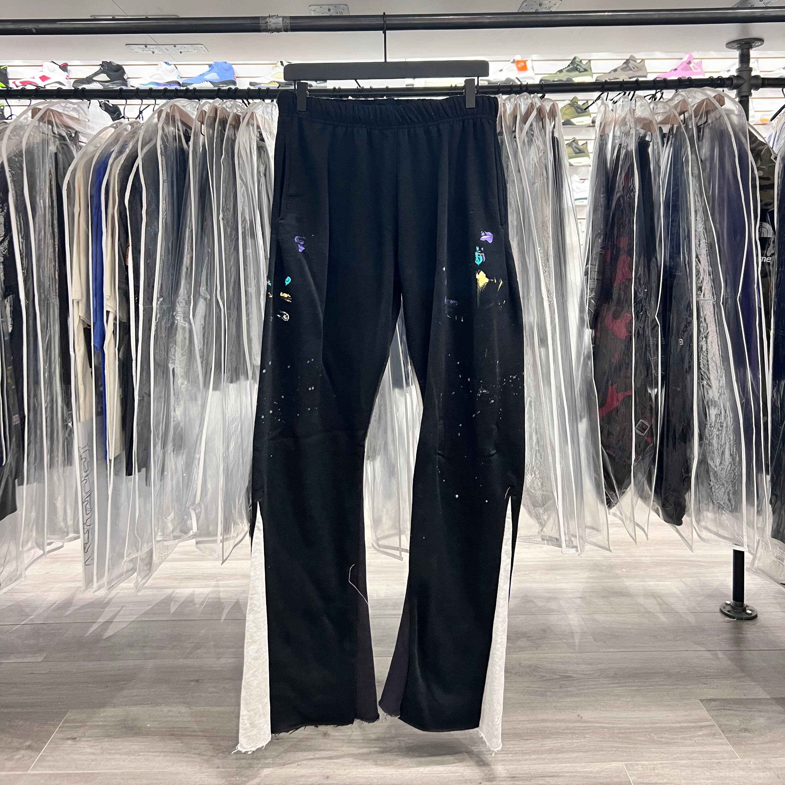 MNML Flare Sweatpants Black Grey (Lightly Worn)