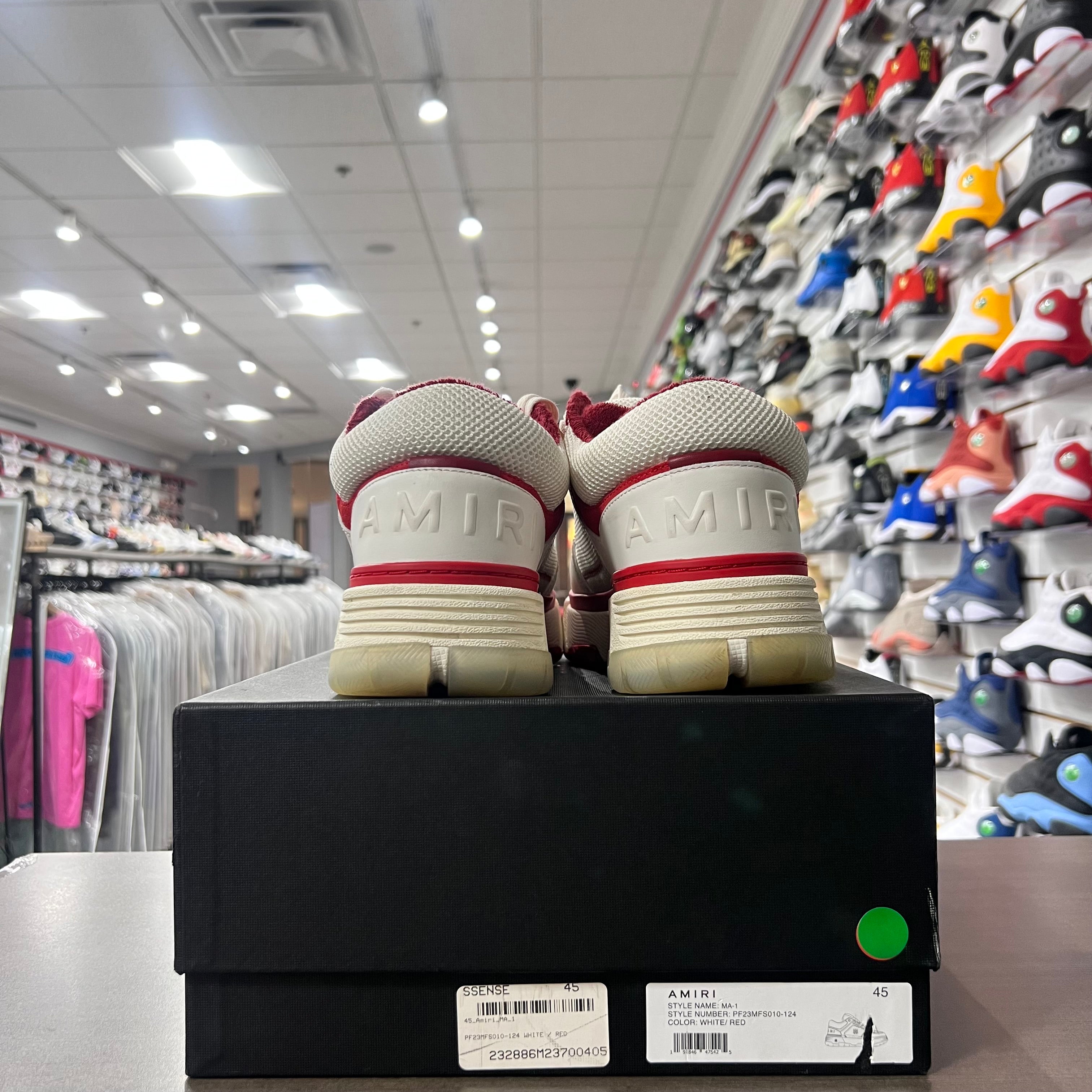 Amiri MA-1 Sneakers Men White Red (Lightly Worn)