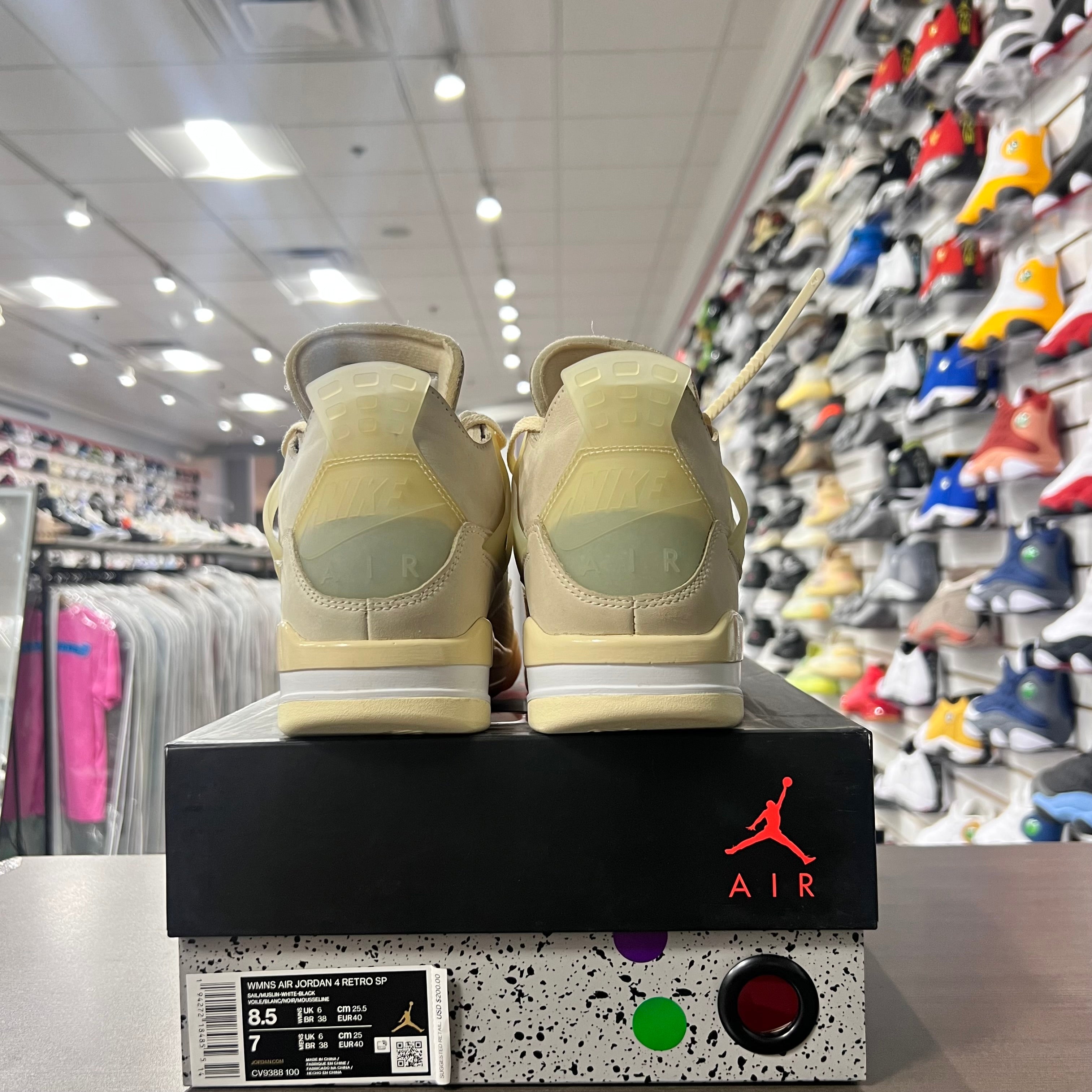 Jordan Retro 4 Womens Off White (Lightly Worn)