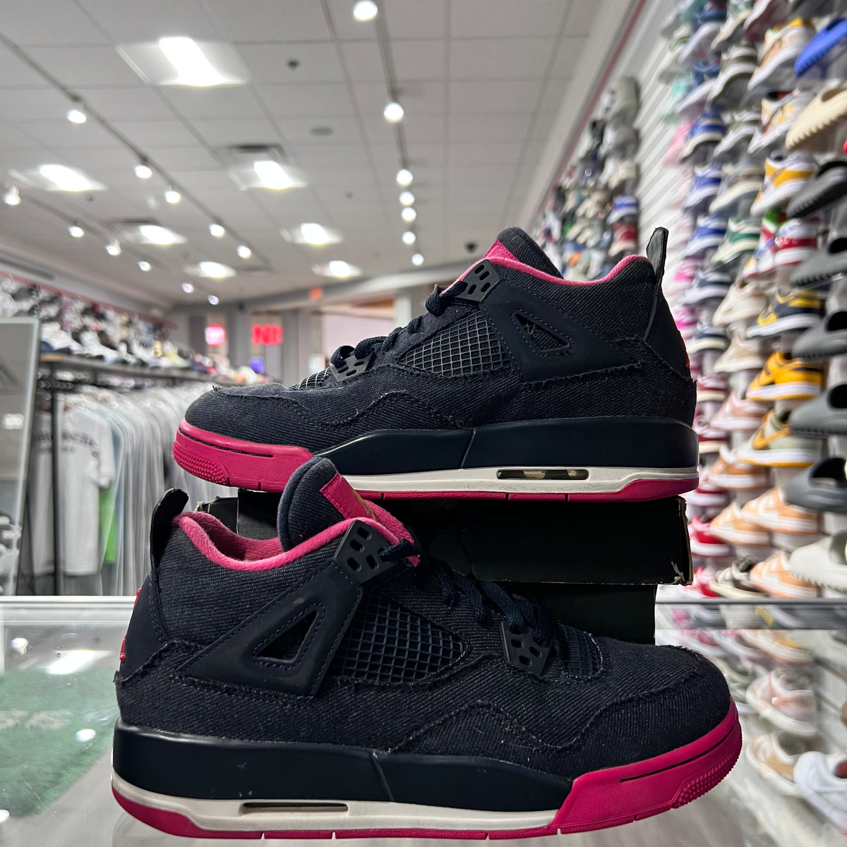Jordan Retro 4 Gs Pink Denim (Lightly Worn)