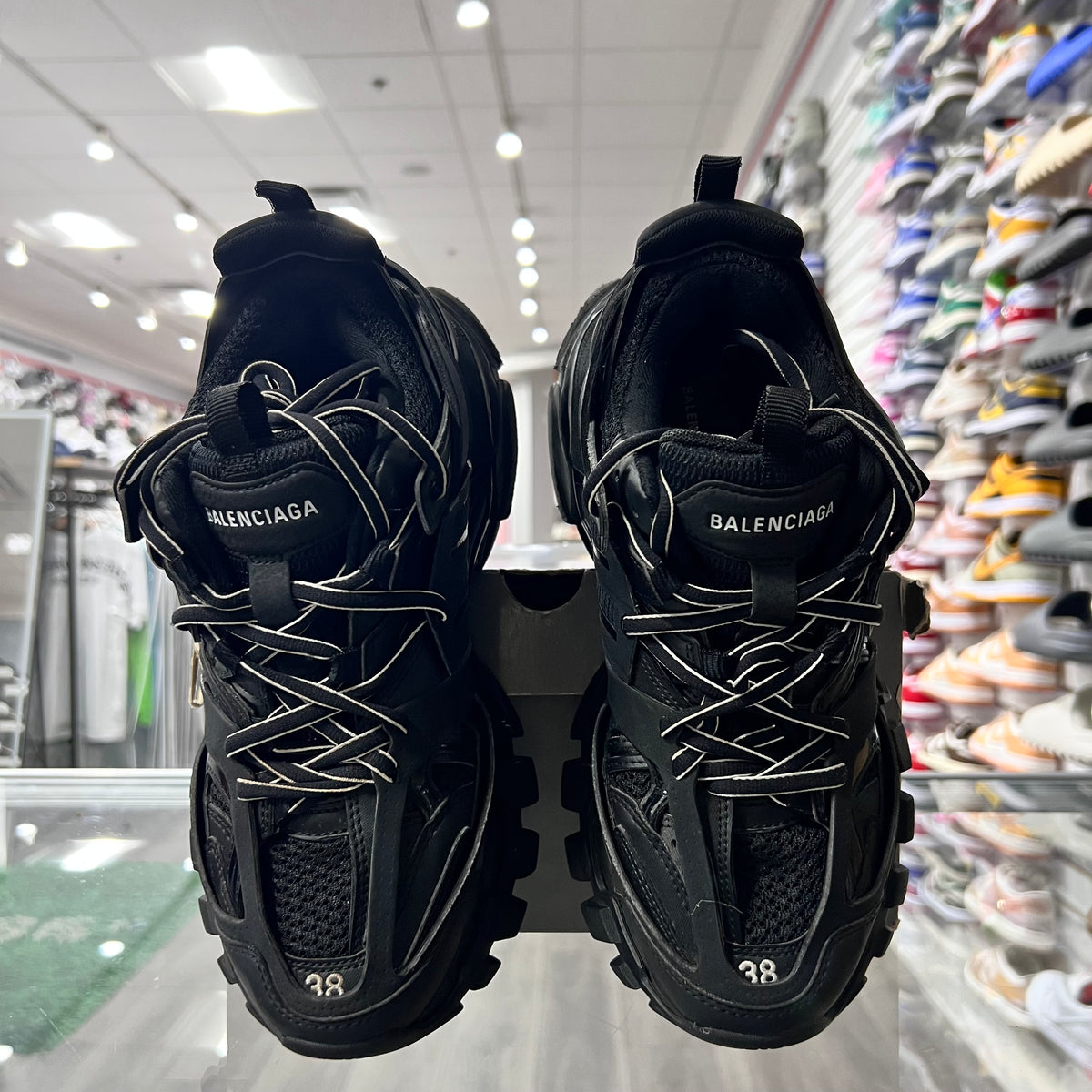 Balenciaga Womens Track Trainer Tripple Black (Lightly Worn)