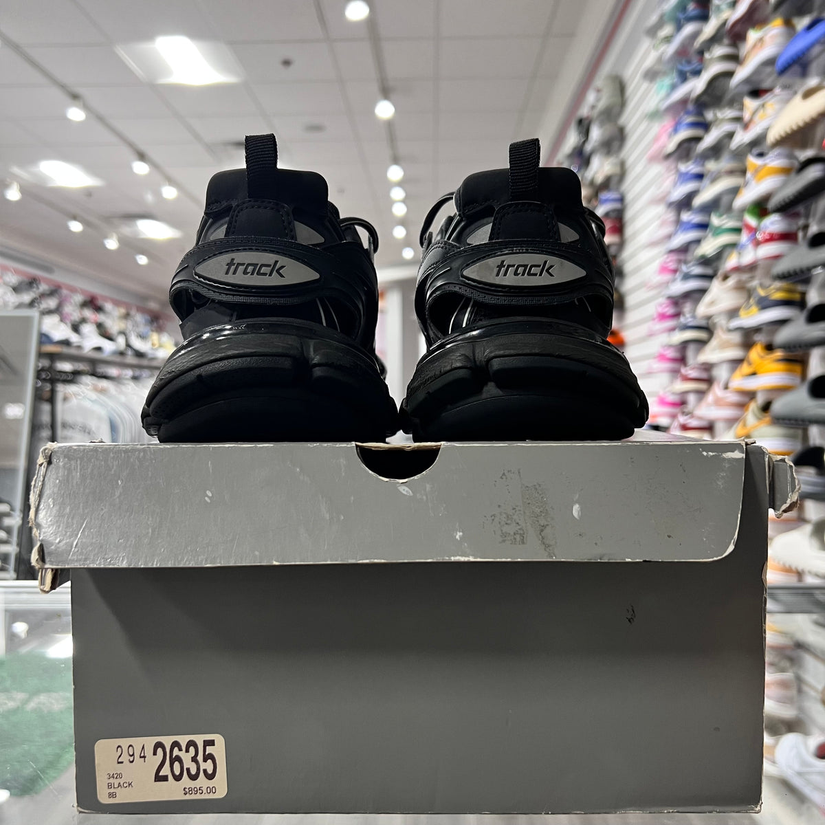 Balenciaga Womens Track Trainer Tripple Black (Lightly Worn)