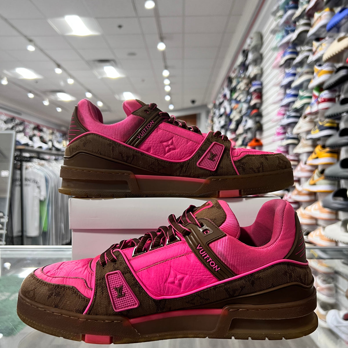 Louis Vuitton Trainer Pink/Brown Monogram (Lightly Worn+Replacement Box)