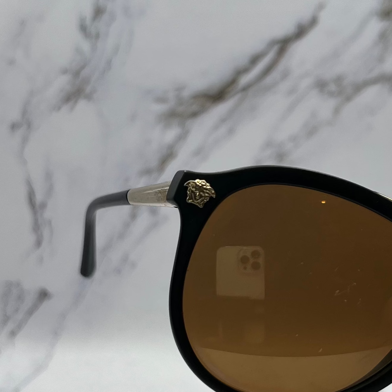 Versace Medusa Aviators Black (Lightly Worn)