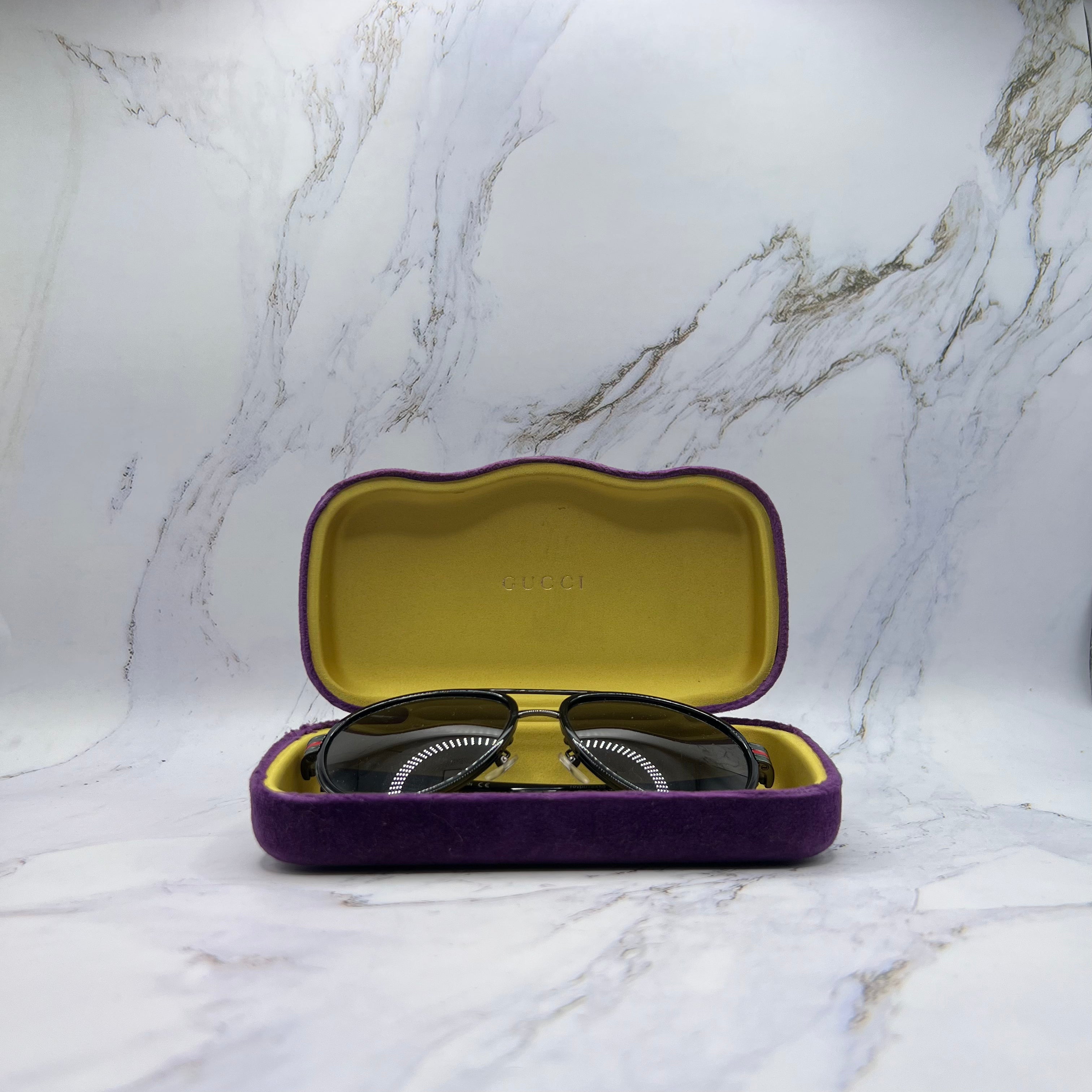 Gucci Pilot Aviators Black (Lightly Worn)