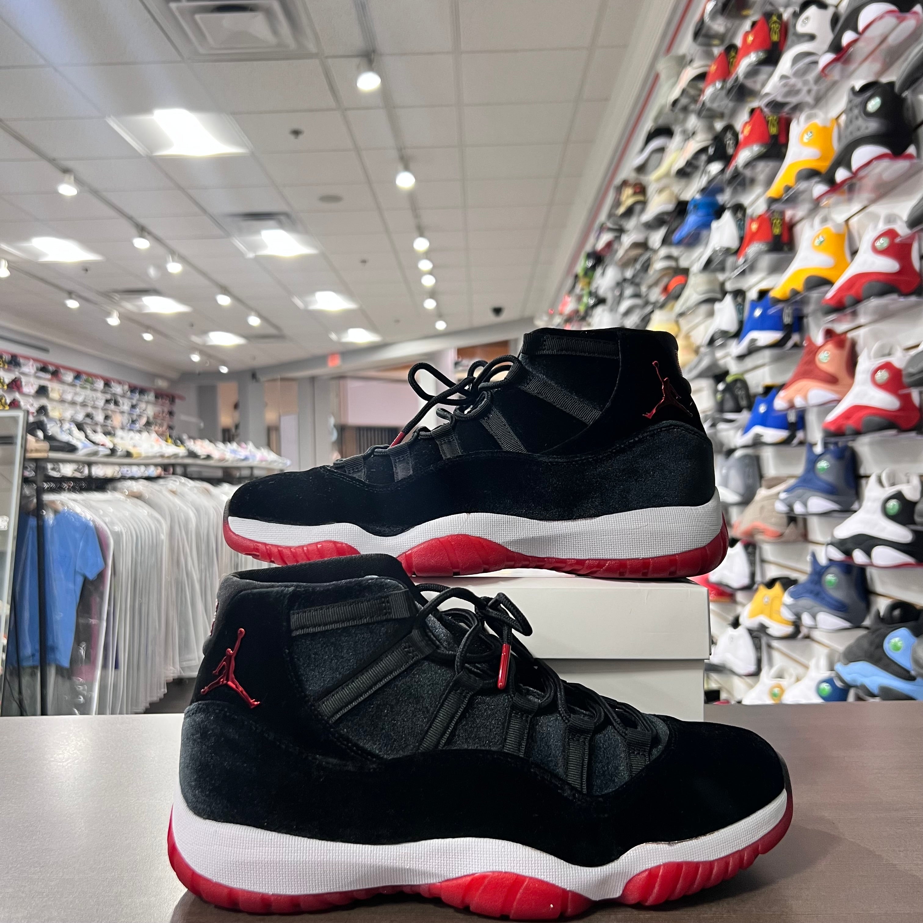 Jordan Retro 11 Womens Bred Velvet (Lightly Worn + Replacement Box)
