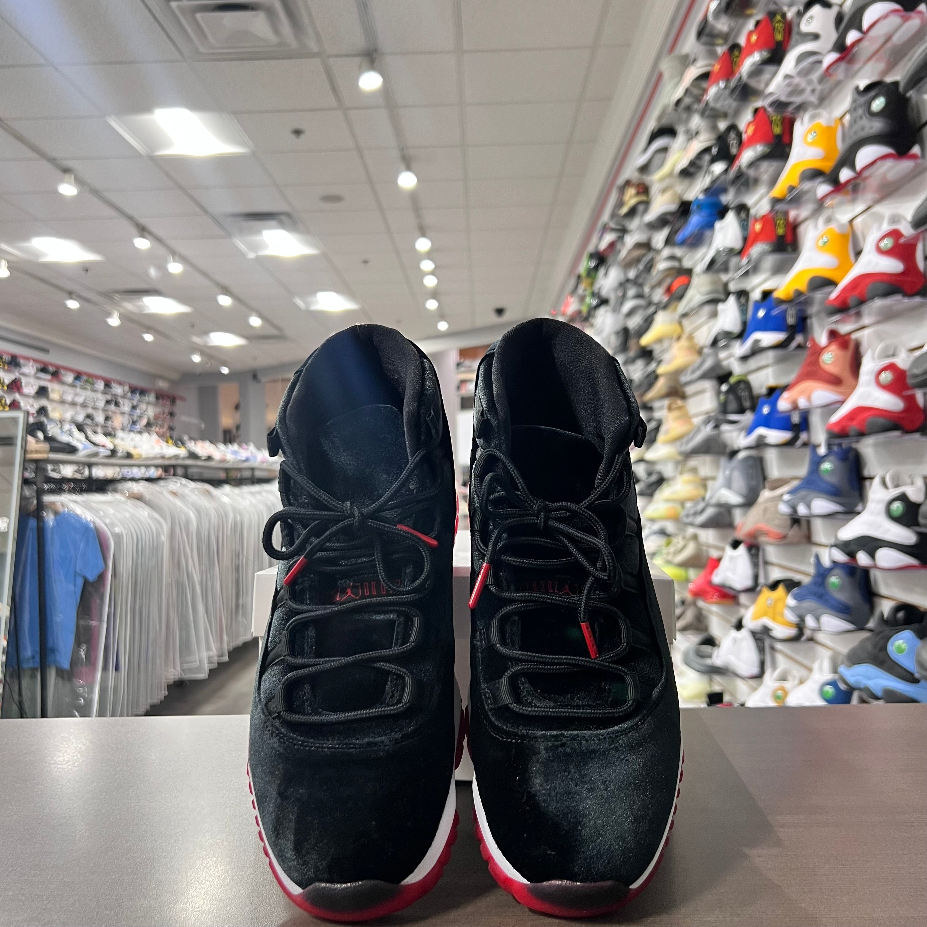 Jordan Retro 11 Womens Bred Velvet (Lightly Worn + Replacement Box)