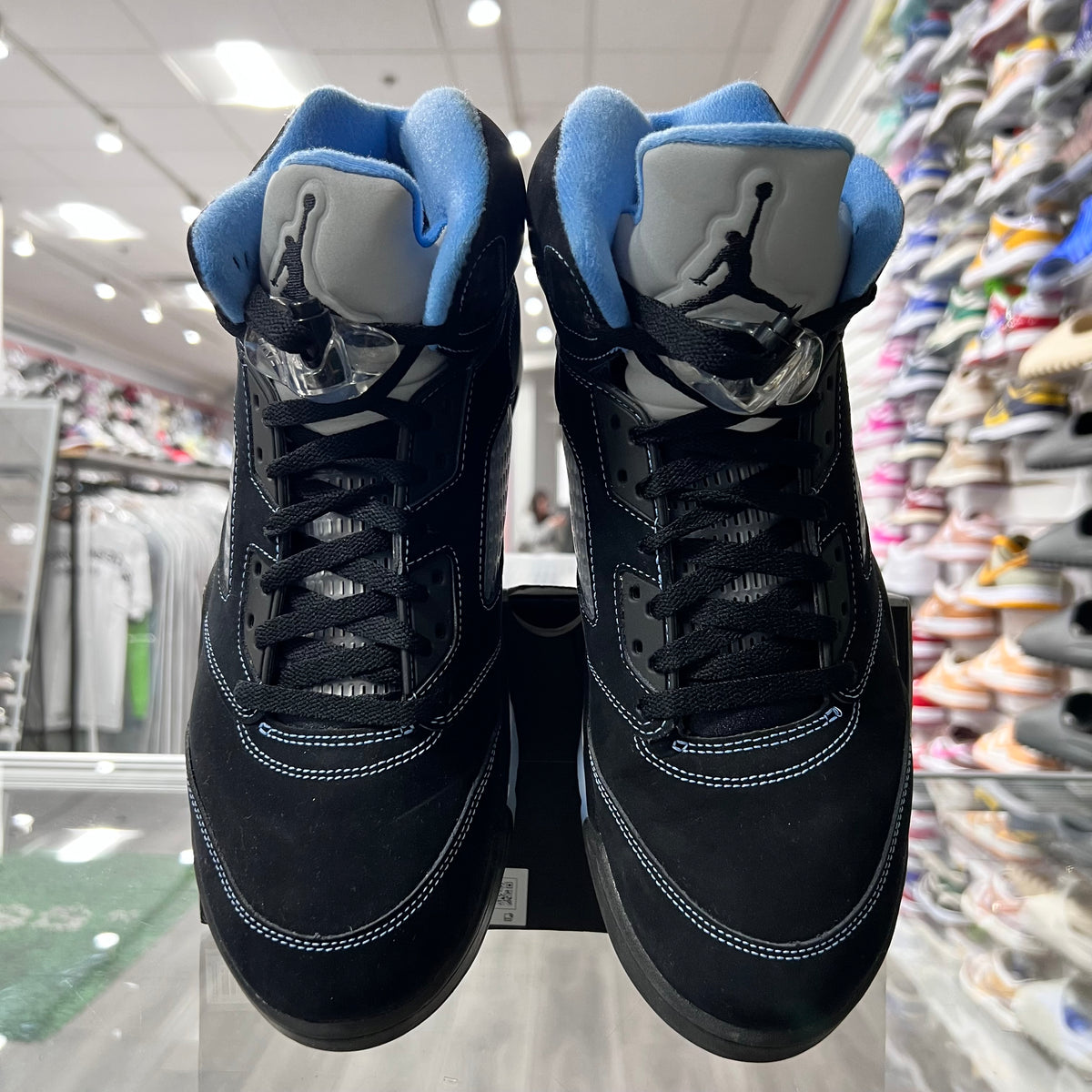 Jordan Retro 5 Mens Black University Blue (Lightly Worn)