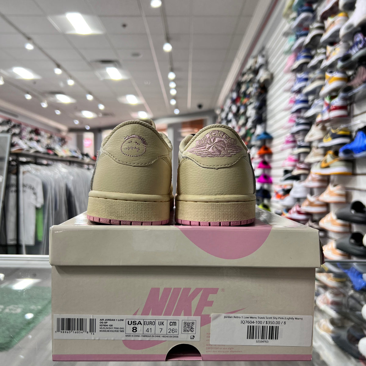Jordan Retro 1 Low Mens Travis Scott Shy Pink (Lightly Worn)