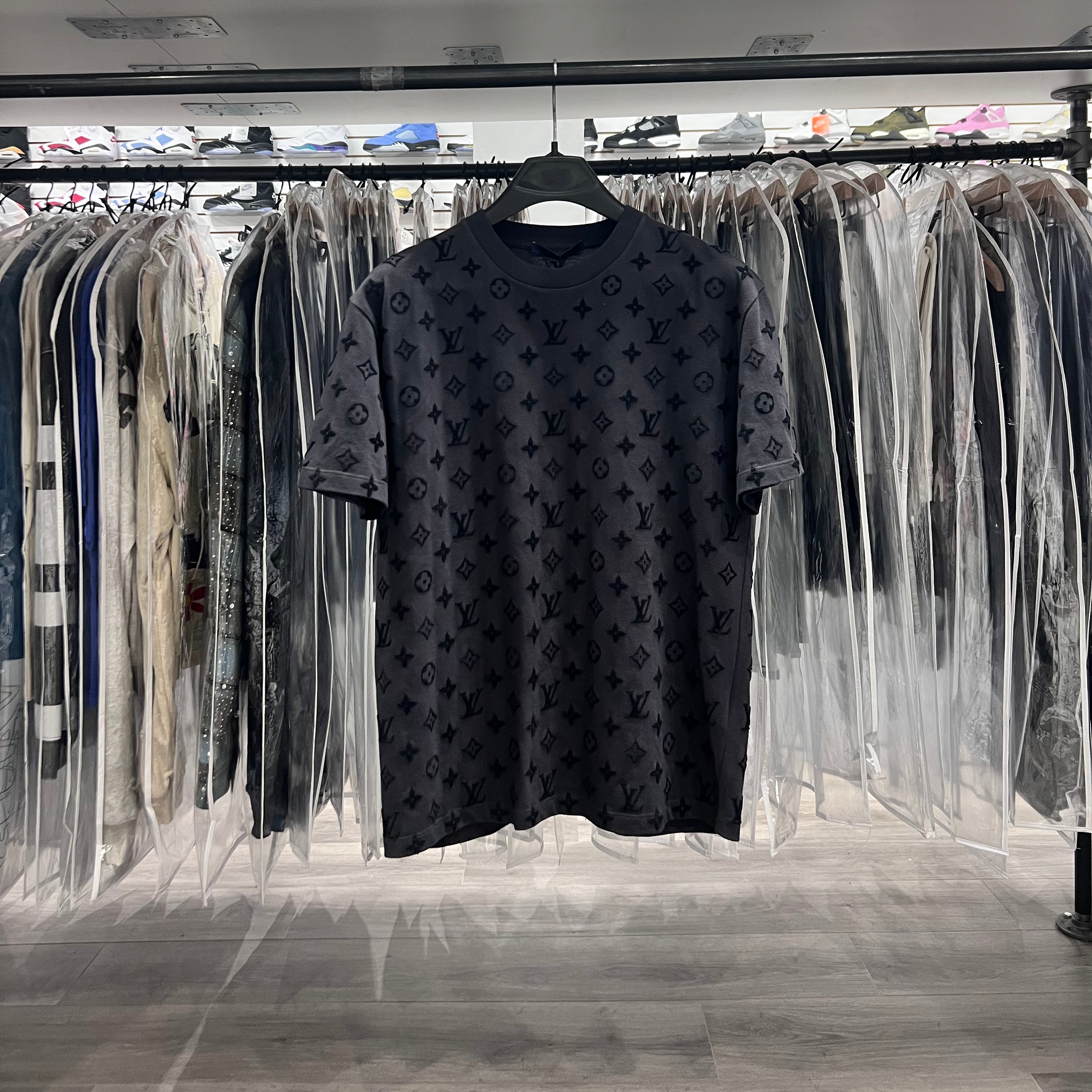 Louis Vuitton Tee Monogram Print Grey Black