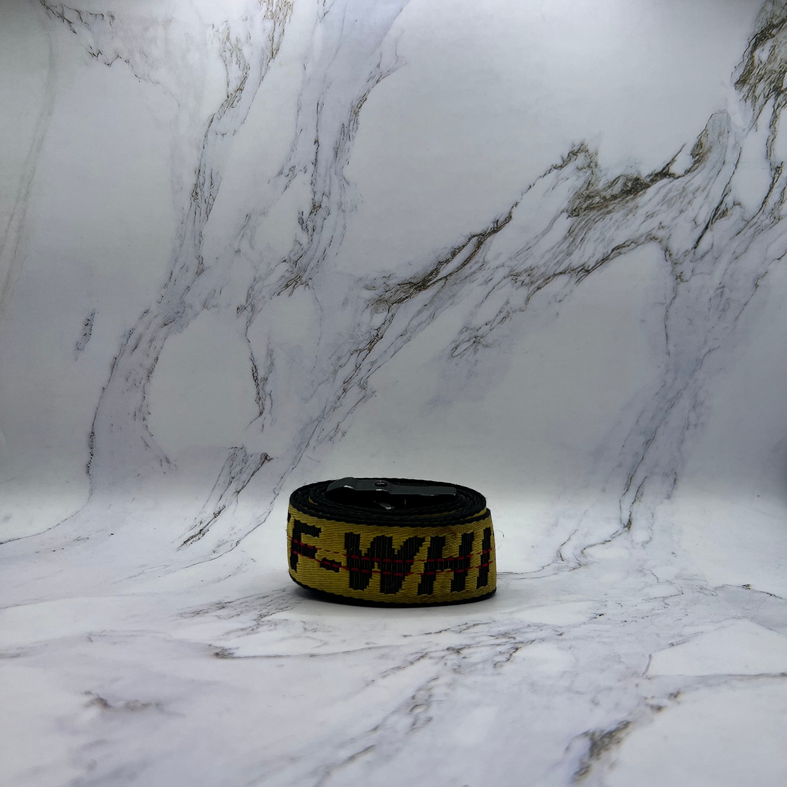 Off White Caution Belt Yellow (Lightly Worn)