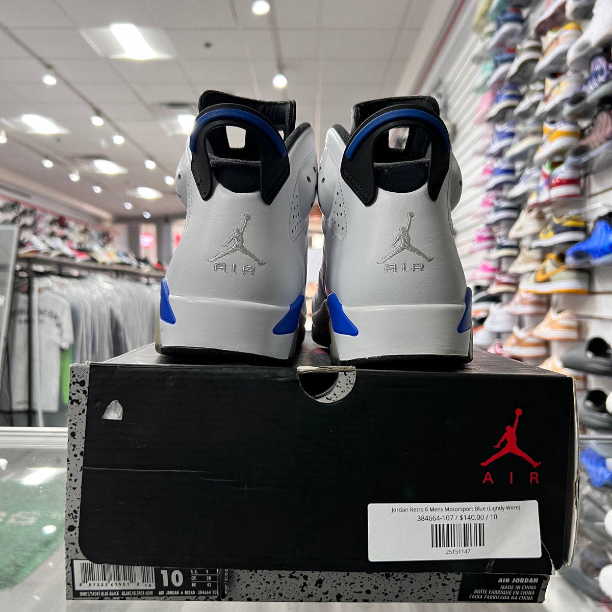 Jordan Retro 6 Mens Motorsport Blue (Lightly Worn)