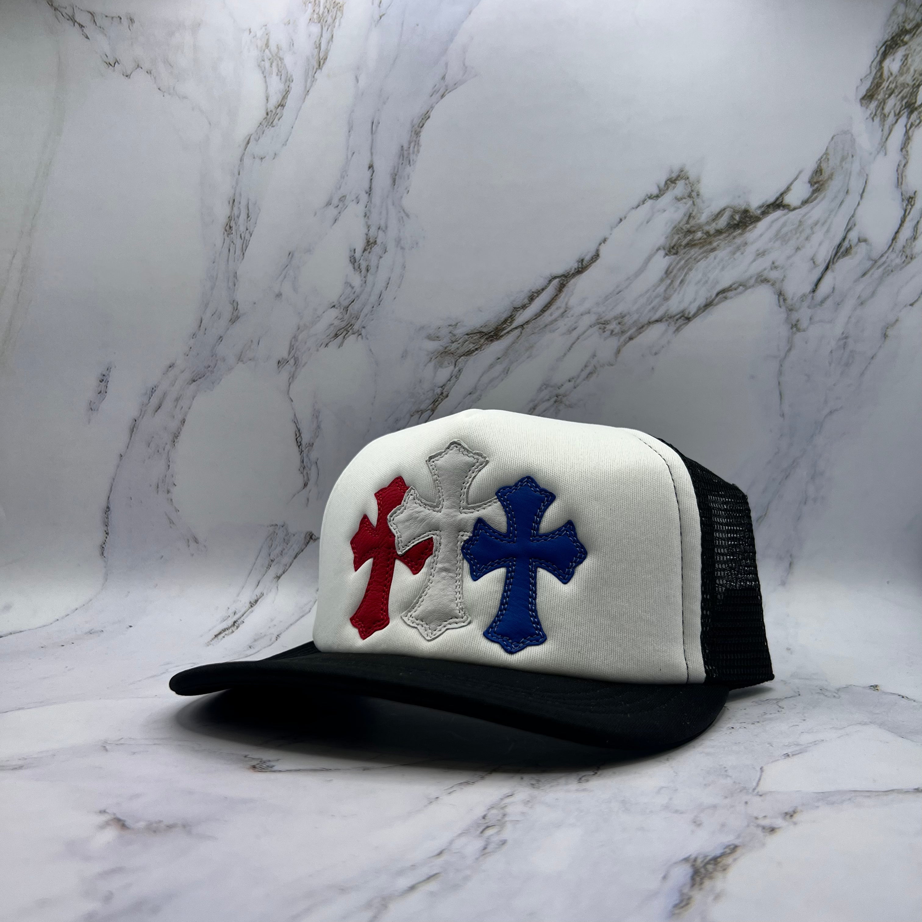 Chrome Hearts USA Leather Patches Trucker