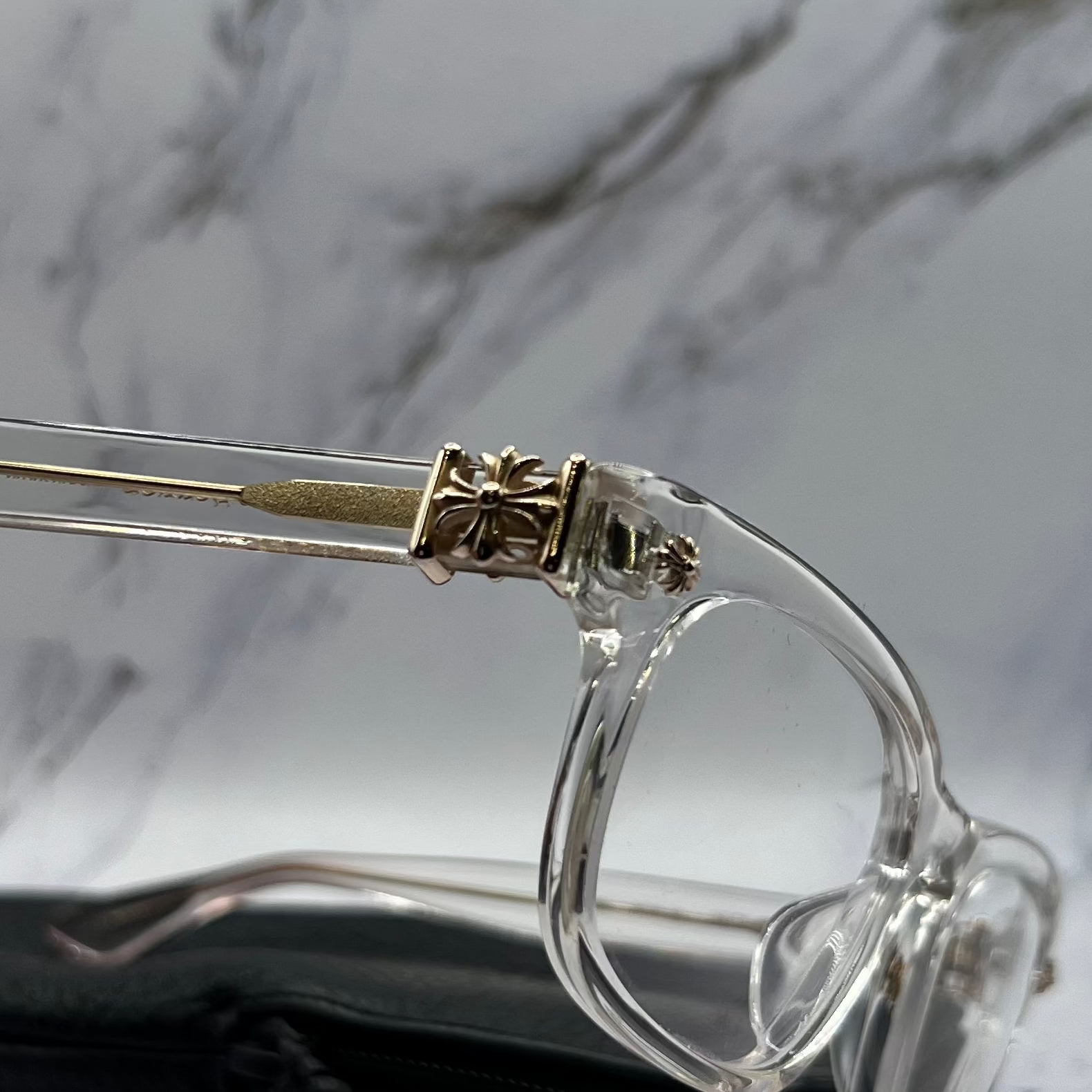 Chrome Hearts Vagilante Frames Crystal Gold ( Lightly Worn)