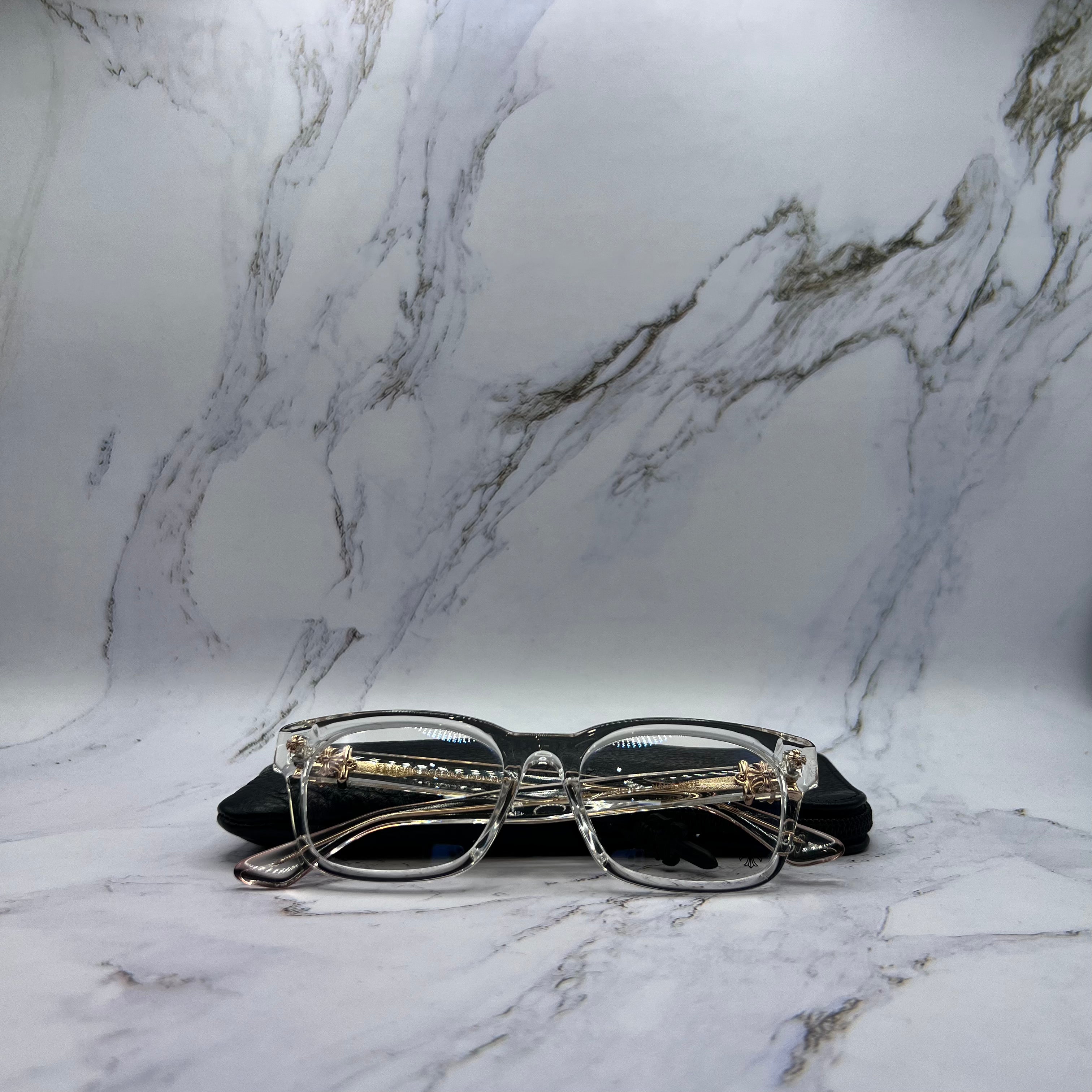 Chrome Hearts Vagilante Frames Crystal Gold ( Lightly Worn)