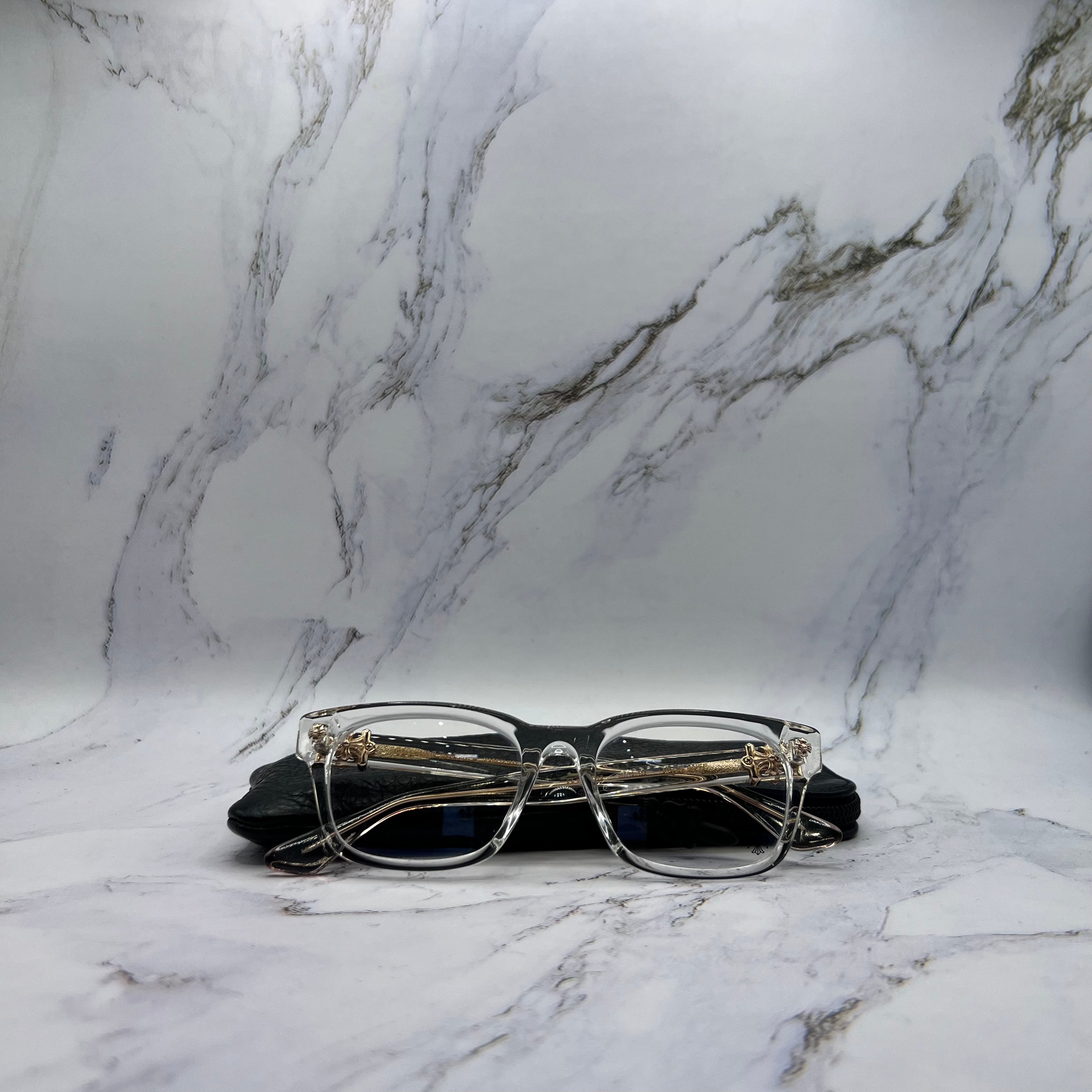 Chrome Hearts Vagilante Frames Crystal Gold ( Lightly Worn)