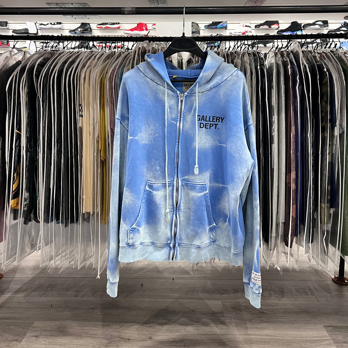 Gallery Dept. Sun Faded Zip Up Hoodie Blue (Lightly Worn)