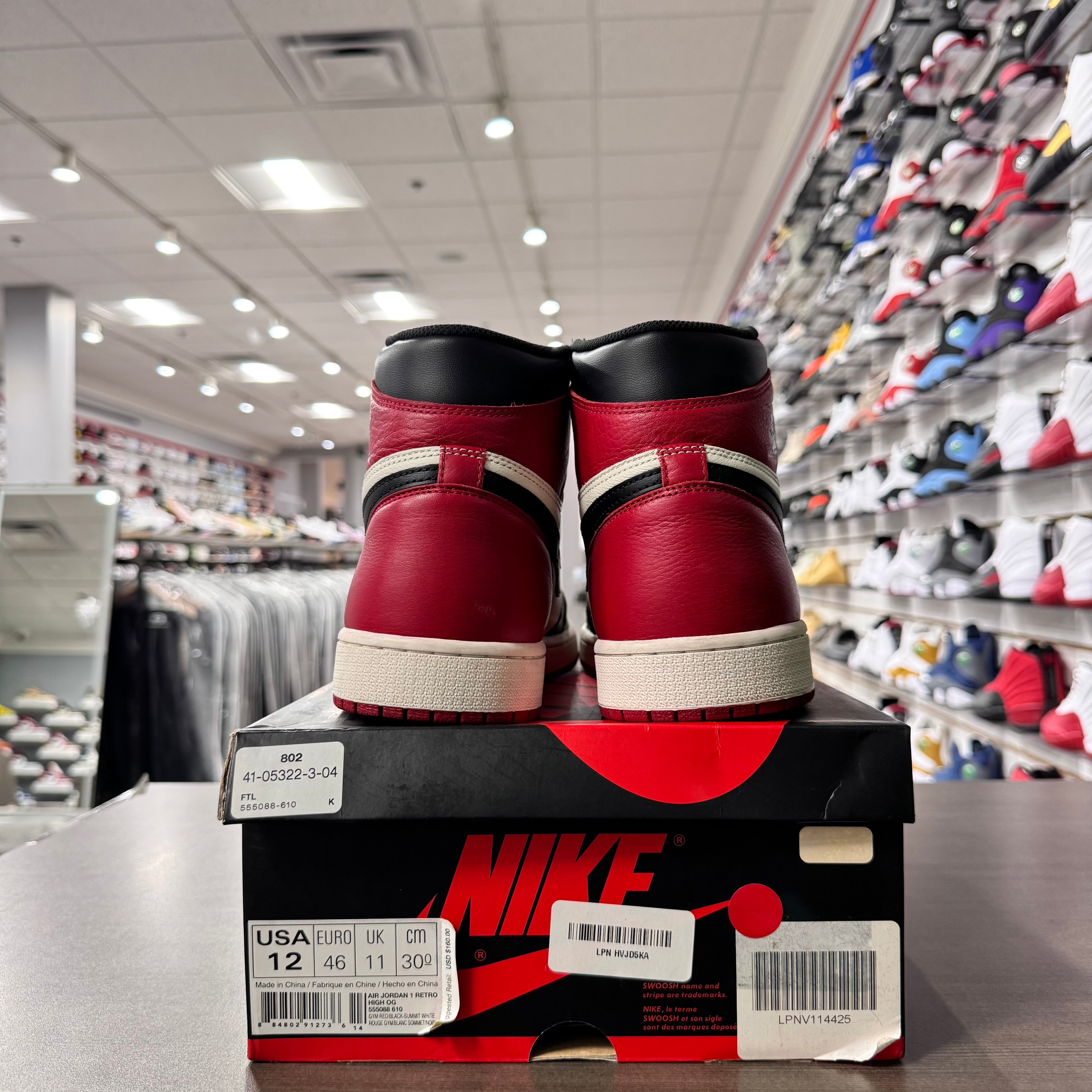 Jordan Retro 1 High Og Mens Bred Toe (Lightly Worn)