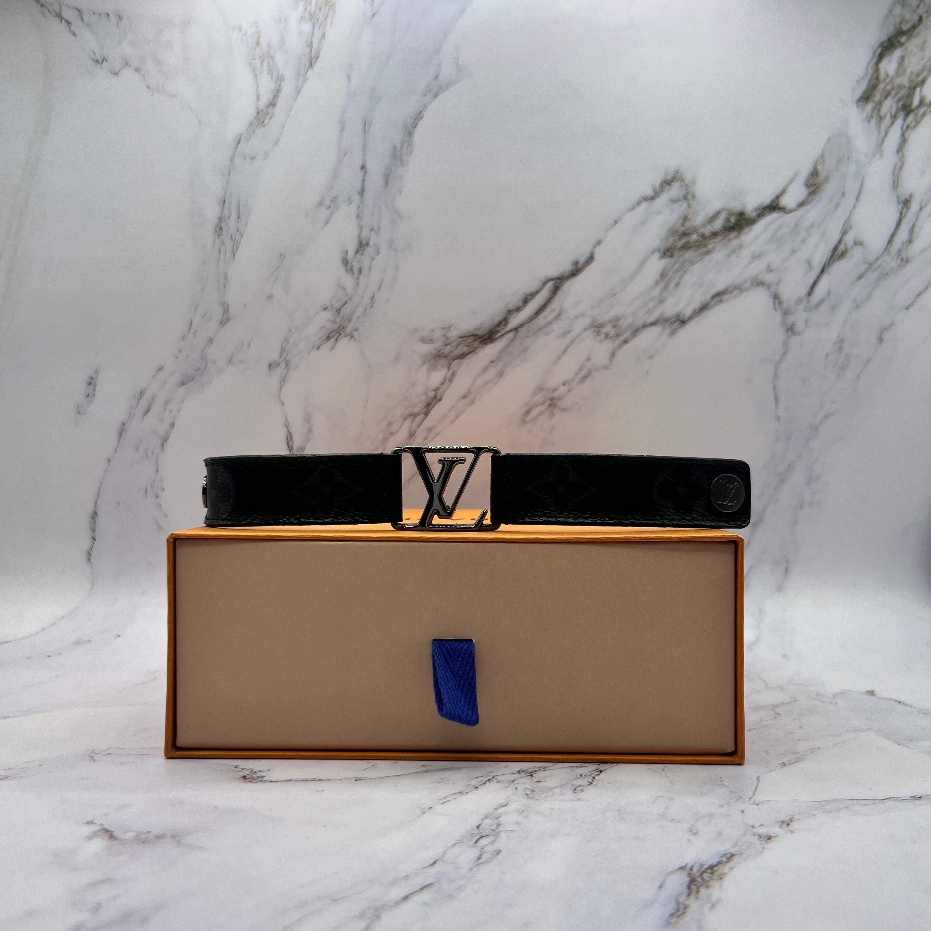 Louis Vuitton Logo Strap Bracelet Black