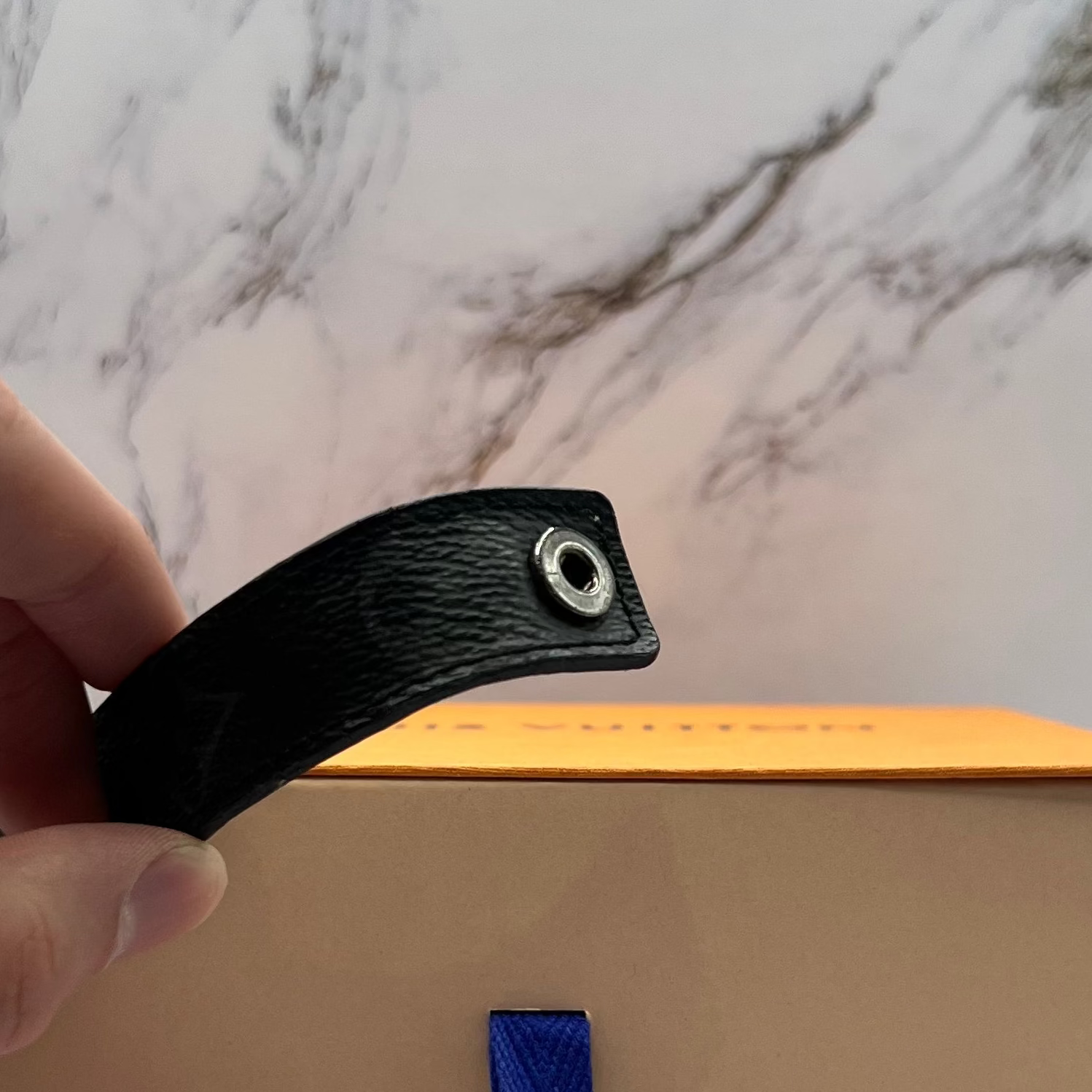 Louis Vuitton Logo Strap Bracelet Black