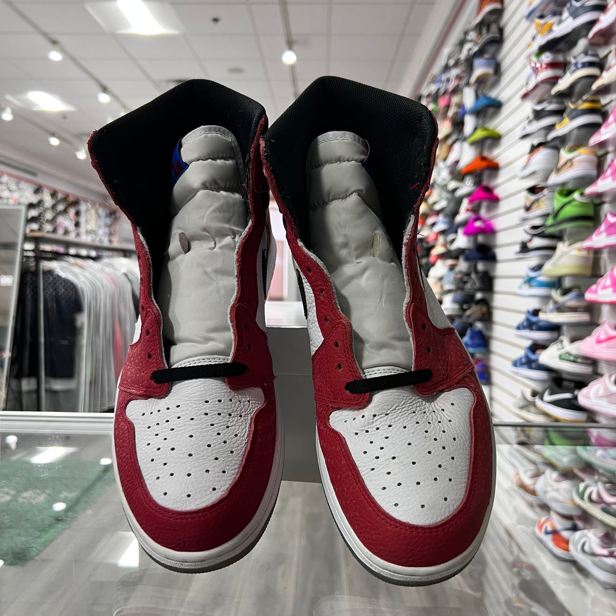 Jordan Retro 1 High Og Mens Spider-Man Origin Story (Lightly Worn+Replacement Box)