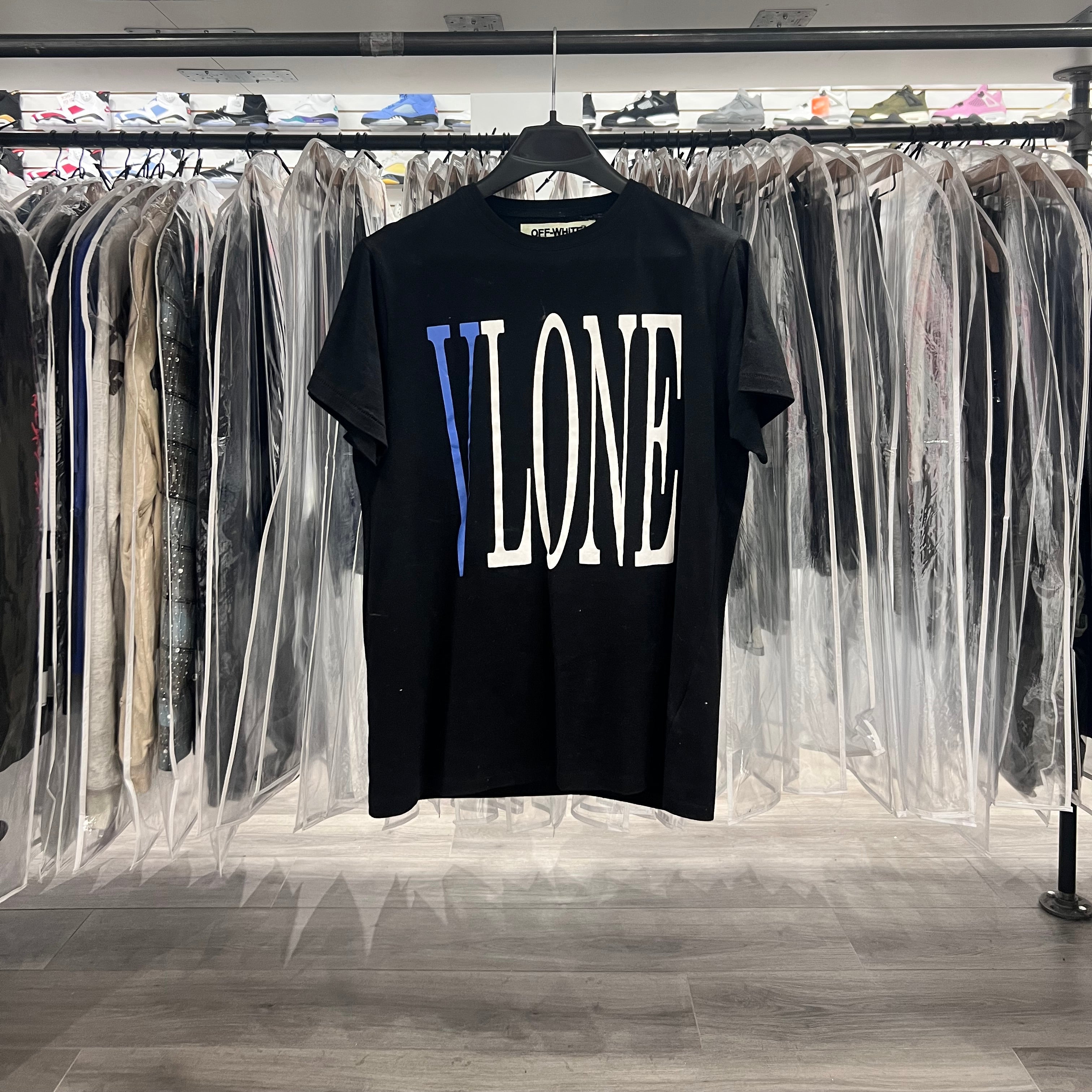 Off White X Vlone Staple Logo Tee Blue (Lightly Worn)