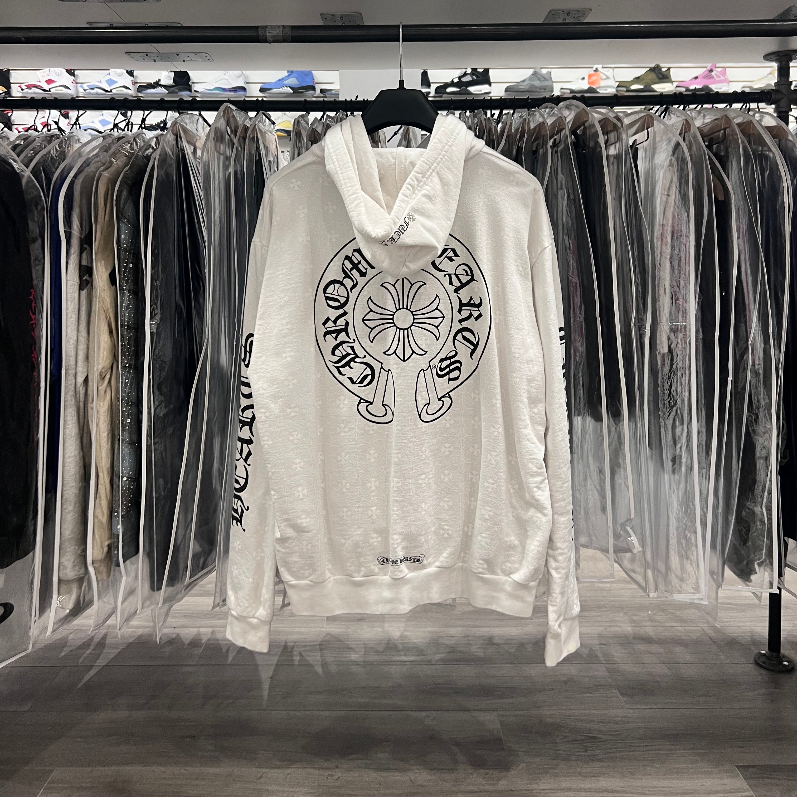 Chrome Hearts Monogram Hoodie White (Lightly Worn)