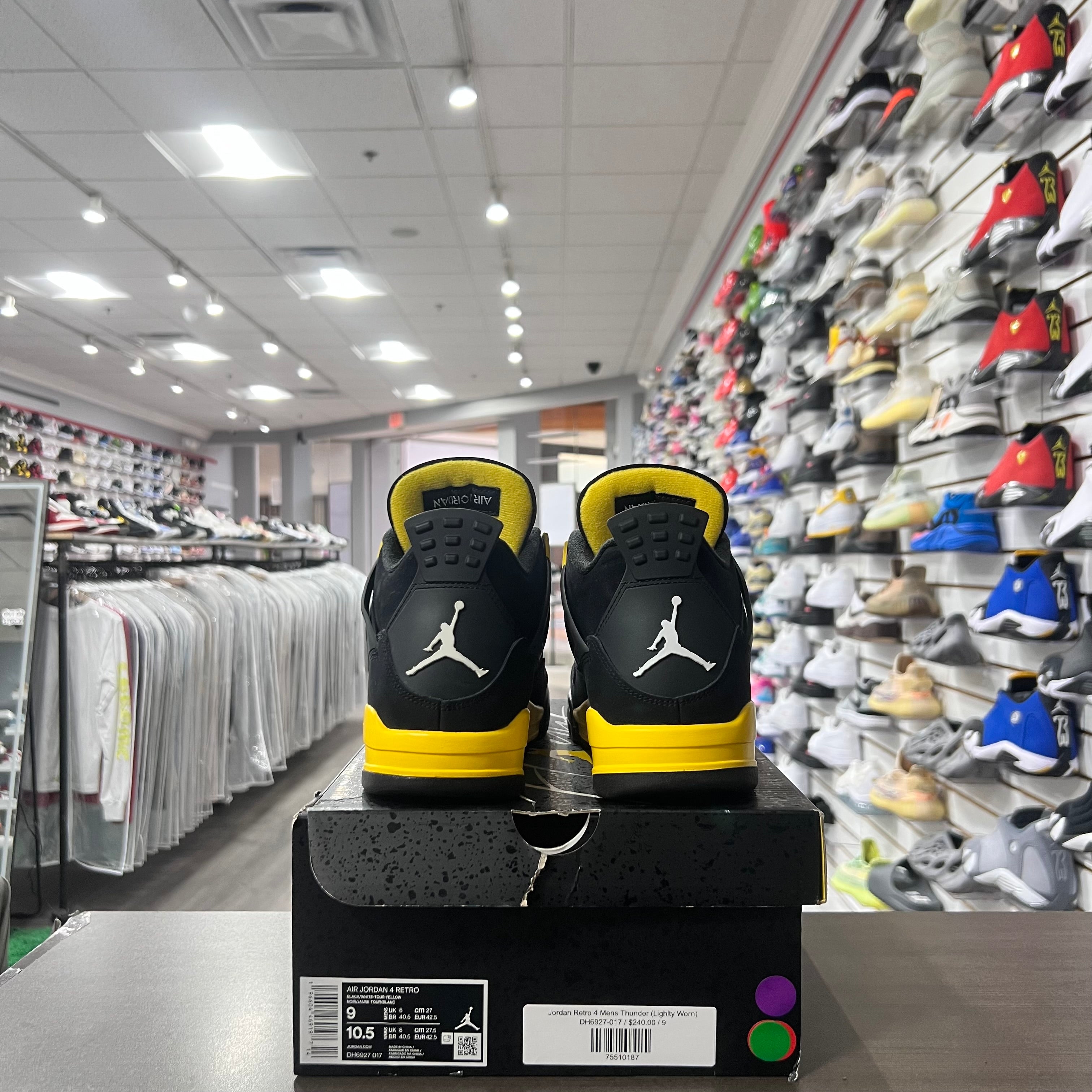 Jordan Retro 4 Mens Thunder (Lightly Worn)