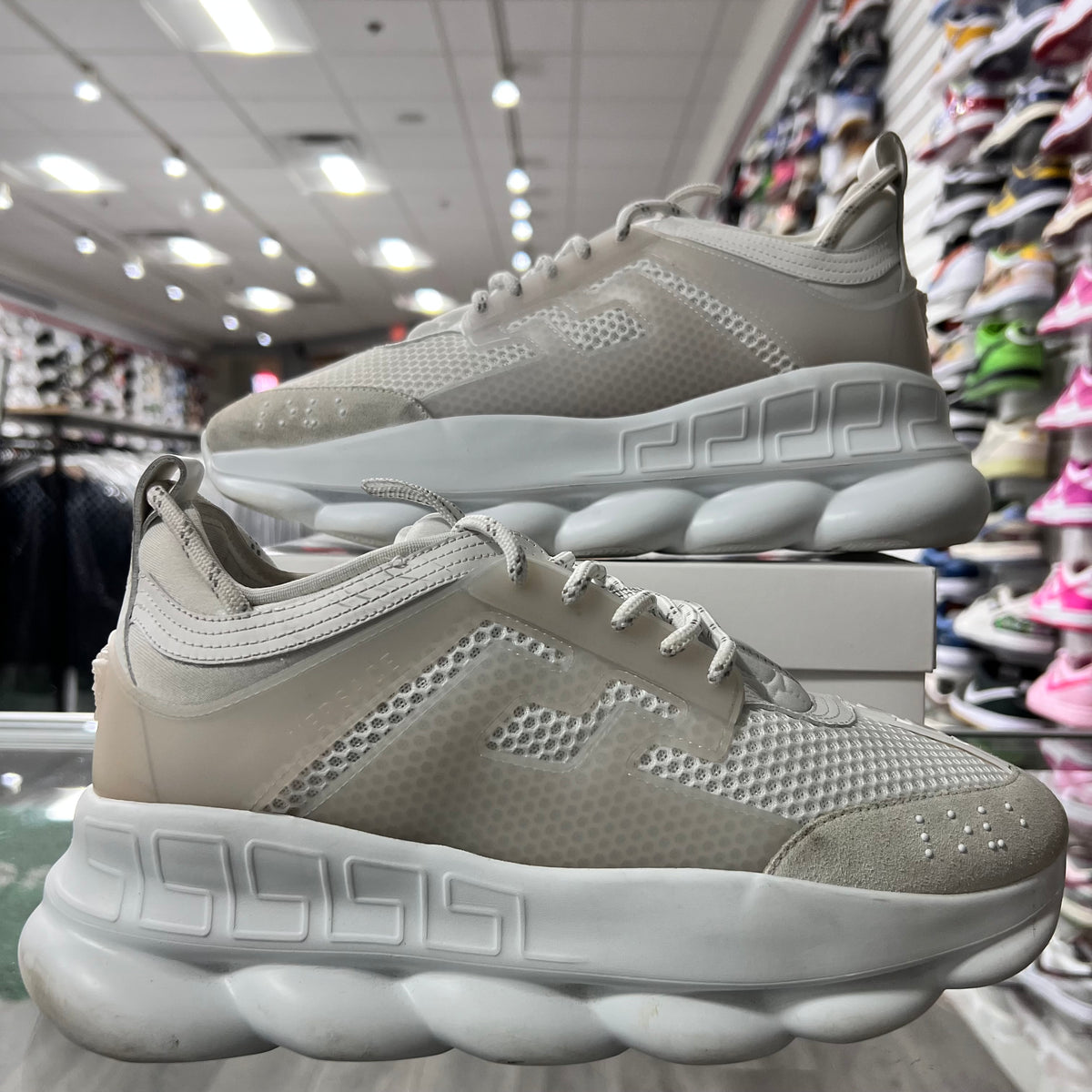 Versace Chain Reaction White (Lightly Worn+Replacement Box)